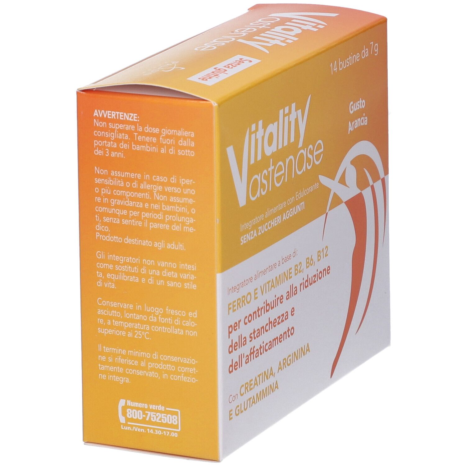 Vitality Vastenase Packung, Rückseite mit Warnhinweisen und Anwendungshinweisen.