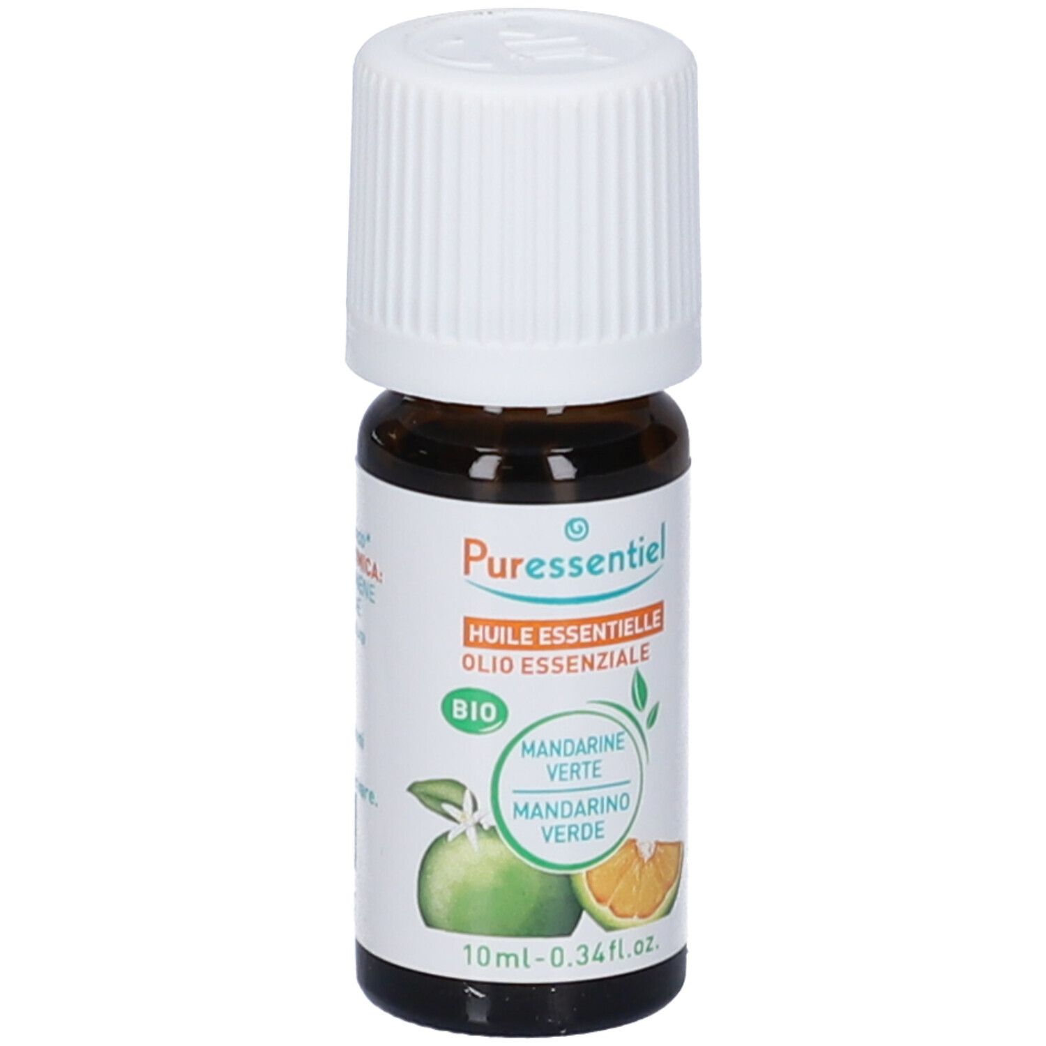 Puressentiel Bio Mandarine Verte ätherisches Öl in 10ml Flasche.