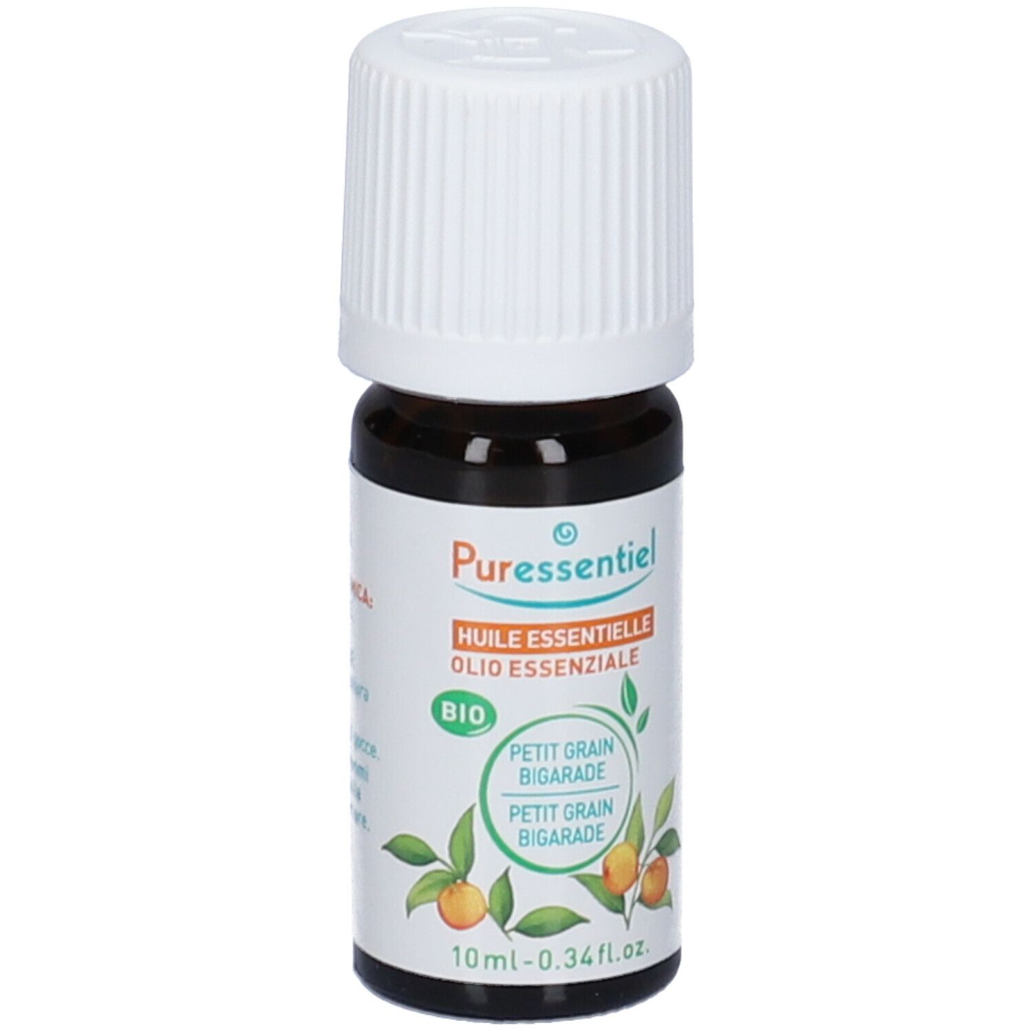 Puressentiel Petit Grain Bigarade Bio ätherisches Öl in 10ml Flasche.