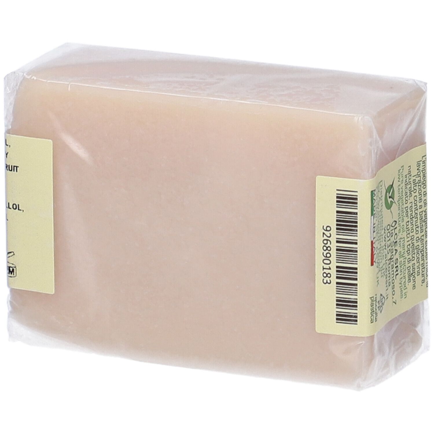 Sapone confezionato. Sulla confezione: "Bio Essenze Sapone Naturale Latte di Asina".