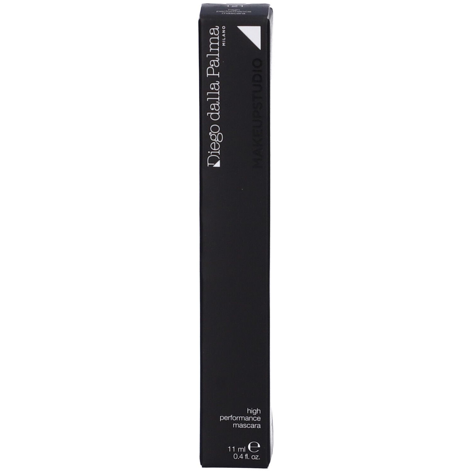 Confezione nera con scritta: Diego dalla Palma, MAKEUPSTUDIO, high performance mascara, 11 ml.