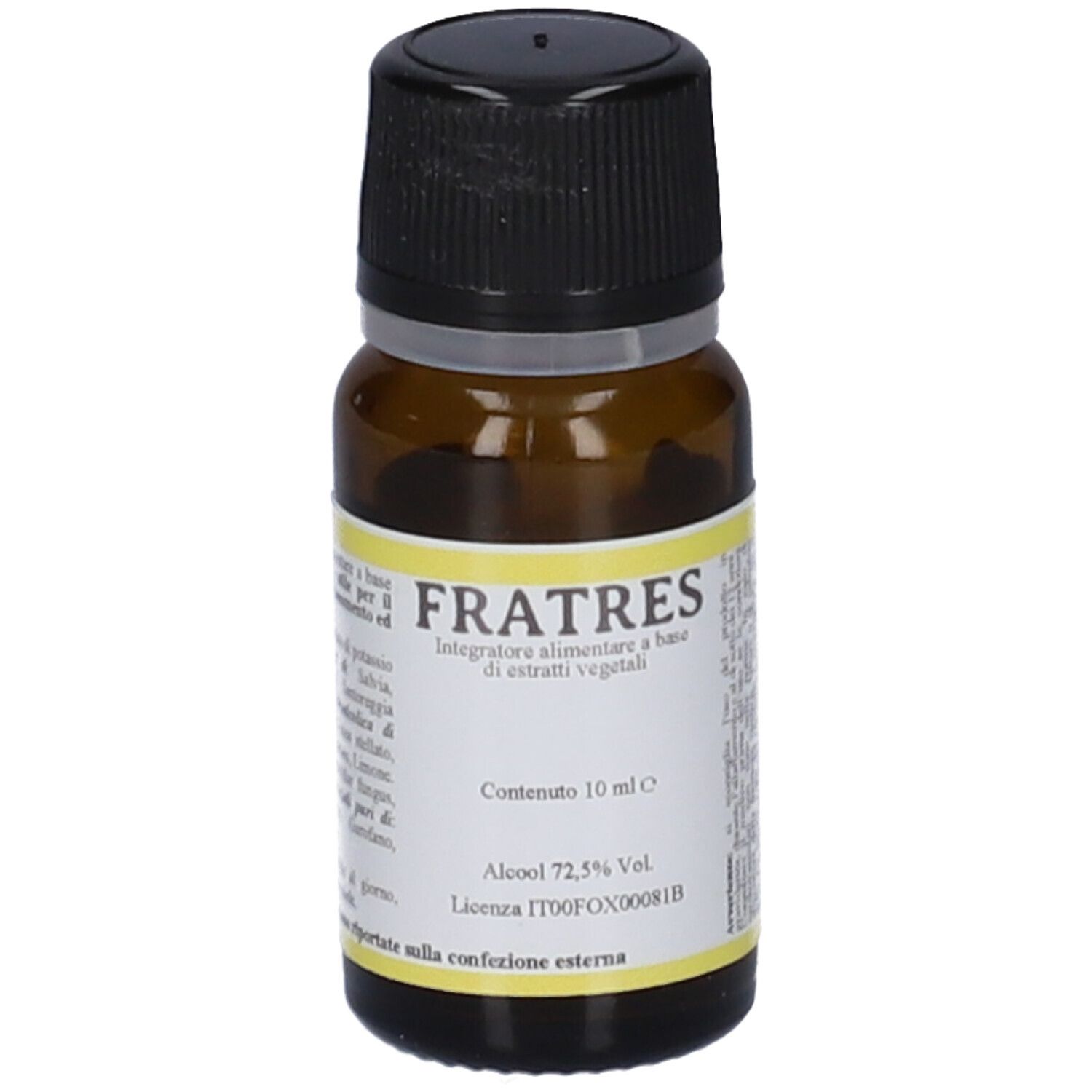 Fratres Integratore Alimentare, 10ml Fläschchen mit 72.5% Alkohol.