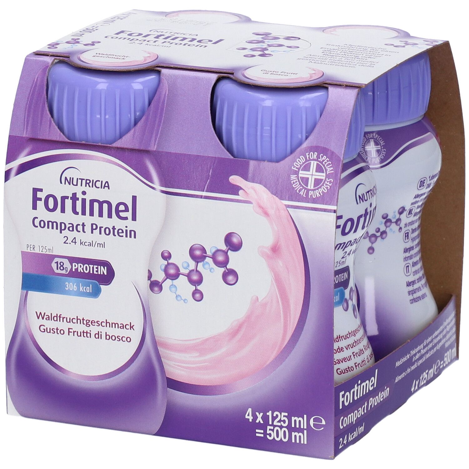Nutricia Fortimel Compact Protein,Frutti Di Bosco,Ipercalorico,4x125ml- Risparmia il 10% con il codice: danone0926
