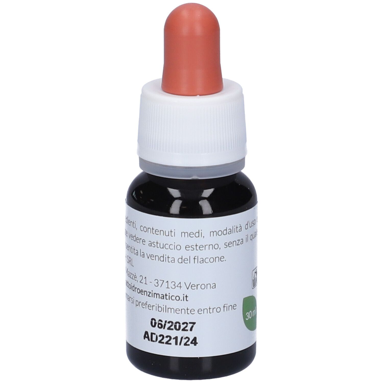 Flacone contagocce marrone con pipetta rossa. Scritta: EIE Carciofo, estratto di carciofo, 30 ml.