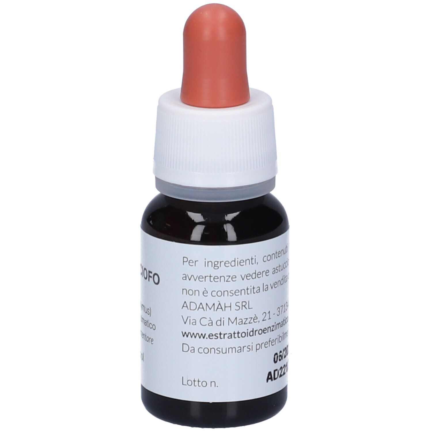 Flacone contagocce marrone con pipetta rossa. Scritta: EIE Carciofo, estratto di carciofo, 30 ml.