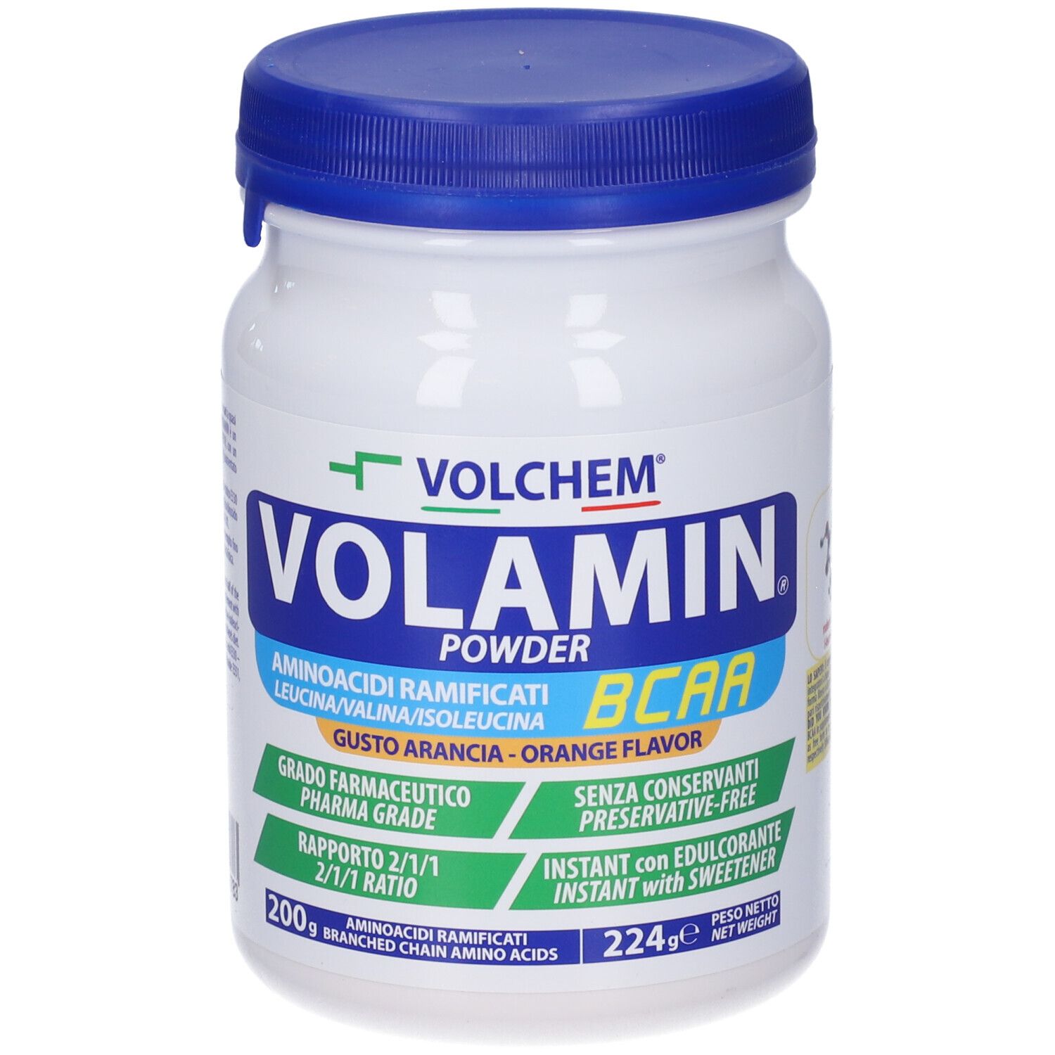 VOLCHEM Volamin Powder Aminoacidi Ramificati Bcaa In Polvere Solubile - Gusto Arancia