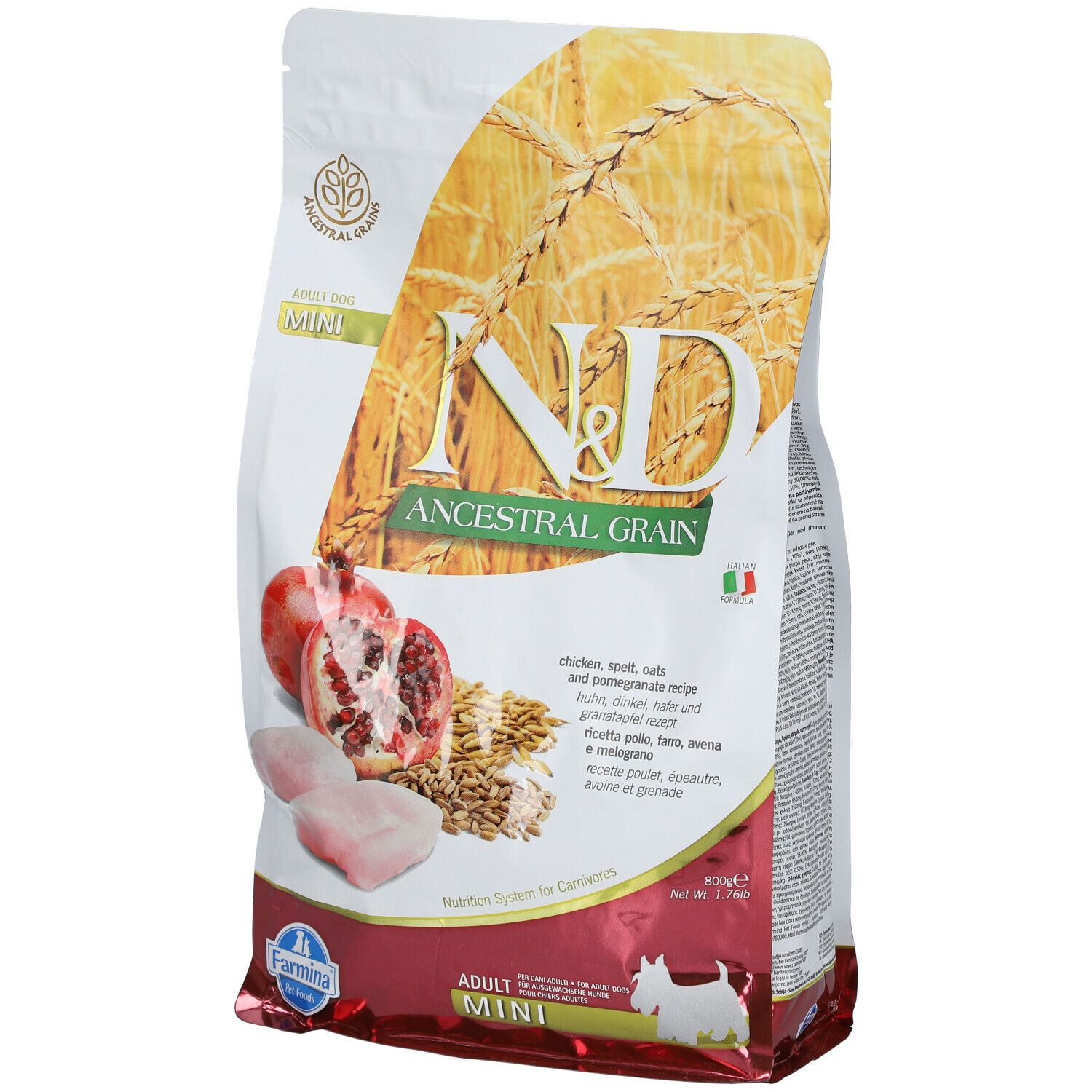 Image of Farmina® N&D Ancestral Grain Chicken & Pomegranate Adult Mini