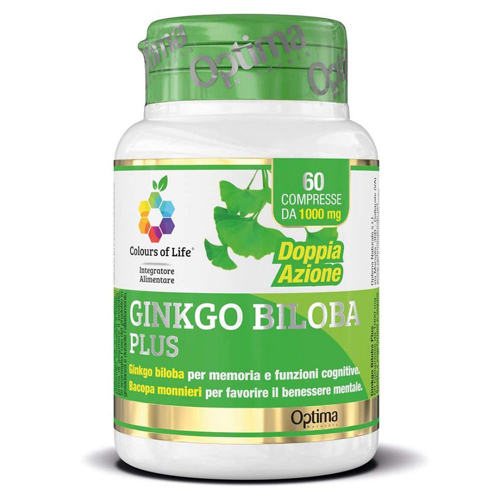 Flasche mit Ginkgo Biloba PLUS Kapseln, 60 Stück, 1000 mg.