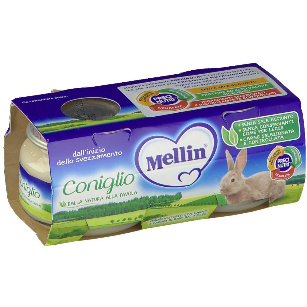 Mellin® Omogeneizzato Coniglio 2x80 g Pappa