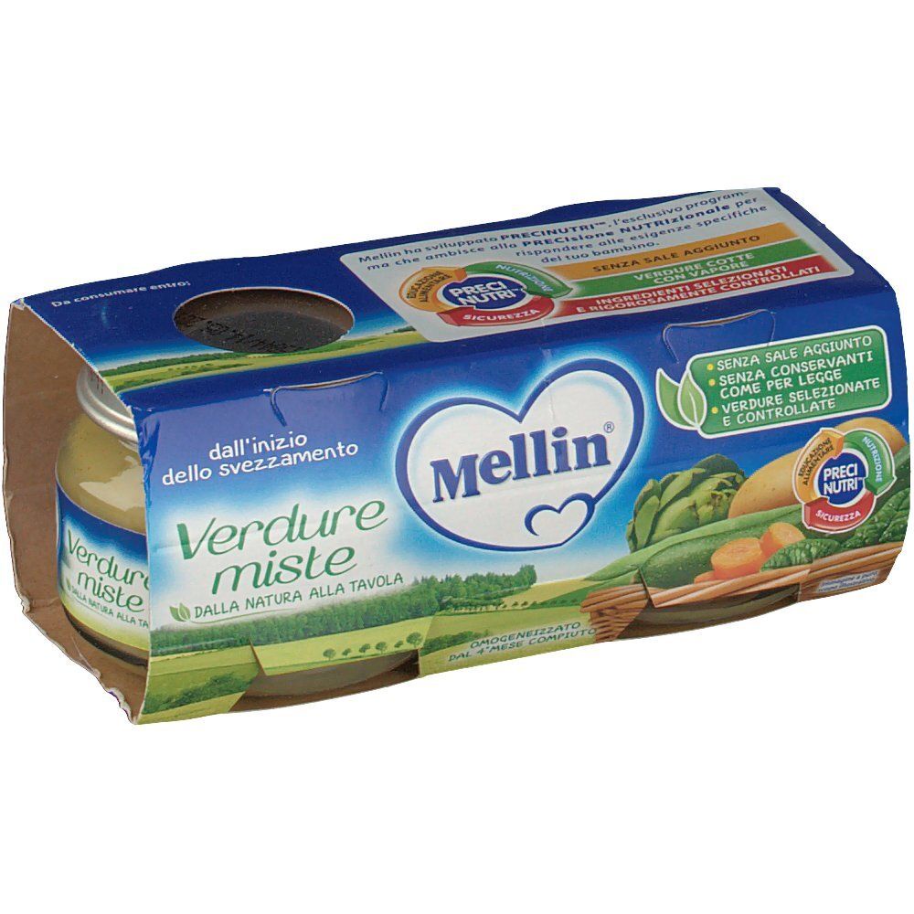 Mellin® Omogeneizzato Verdure Miste 2 x 80 g 2x80 Pappa