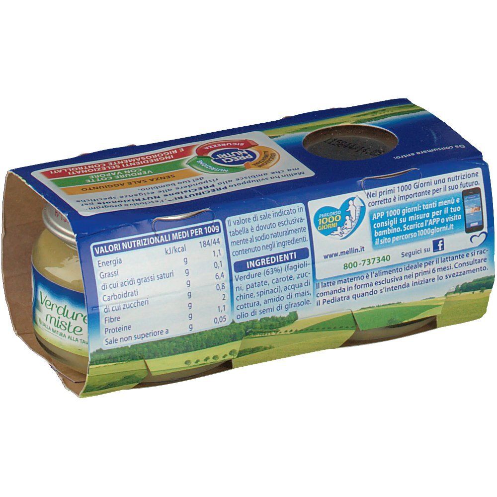 Mellin Gemüsepüree Gemischtes Gemüse 2 x 80 g Mellin