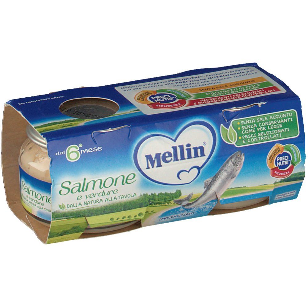 Image of Mellin® Omogeneizzato Salmone e Verdure 2 x 80 g