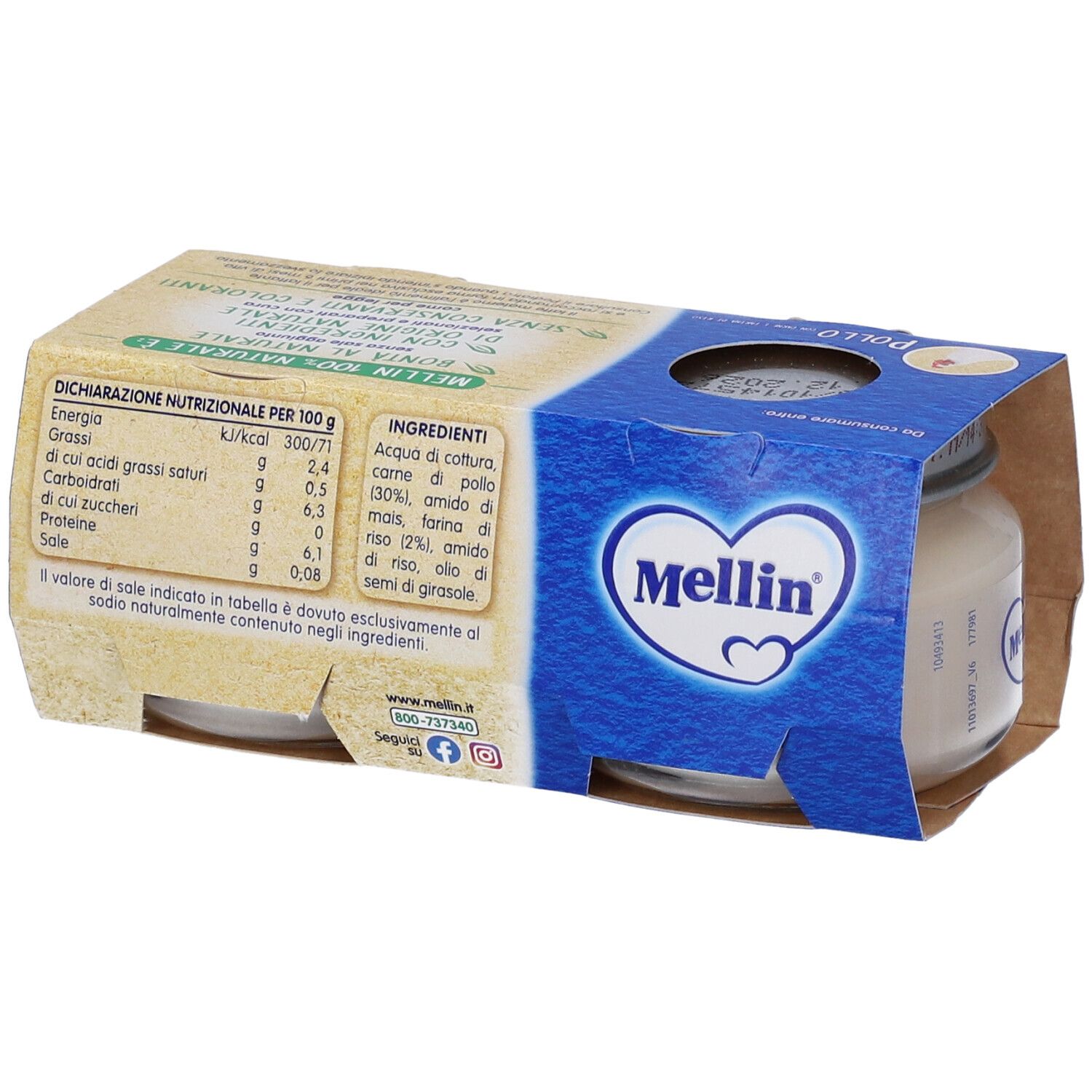 Mellin Hähnchenbrei 2 x 80 g Mellin