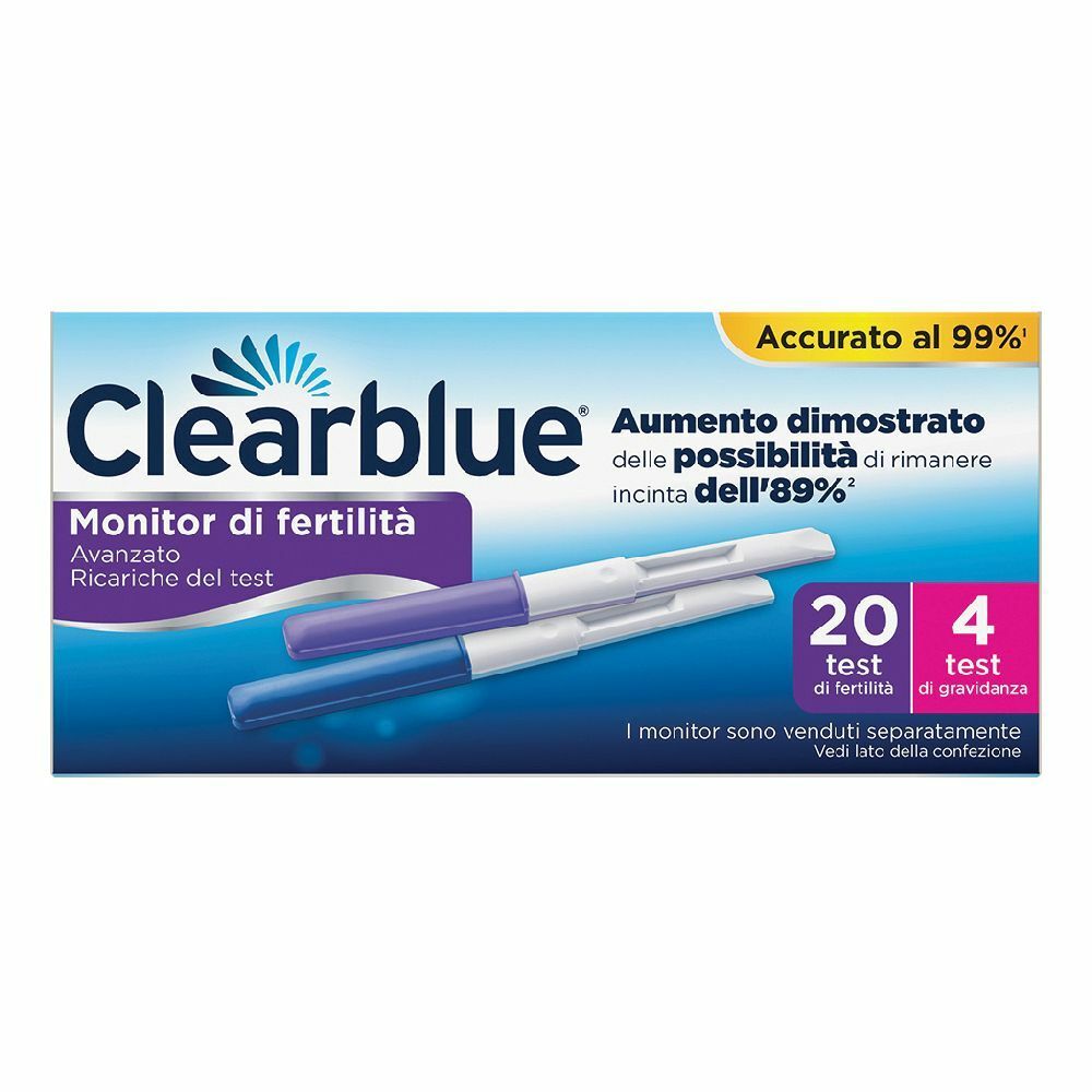 Image of Clearblue Ricariche per Monitor di Fertilitá 20 Test di Fertilità + 4 Test di Gravidanza