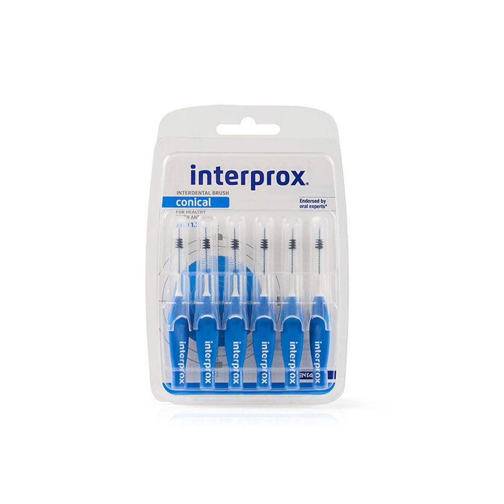 Interprox Conical 6 Scovolini Celesti, Anti-Placca e Anti-Carie per spazi interdentali medi (PHD 17)
