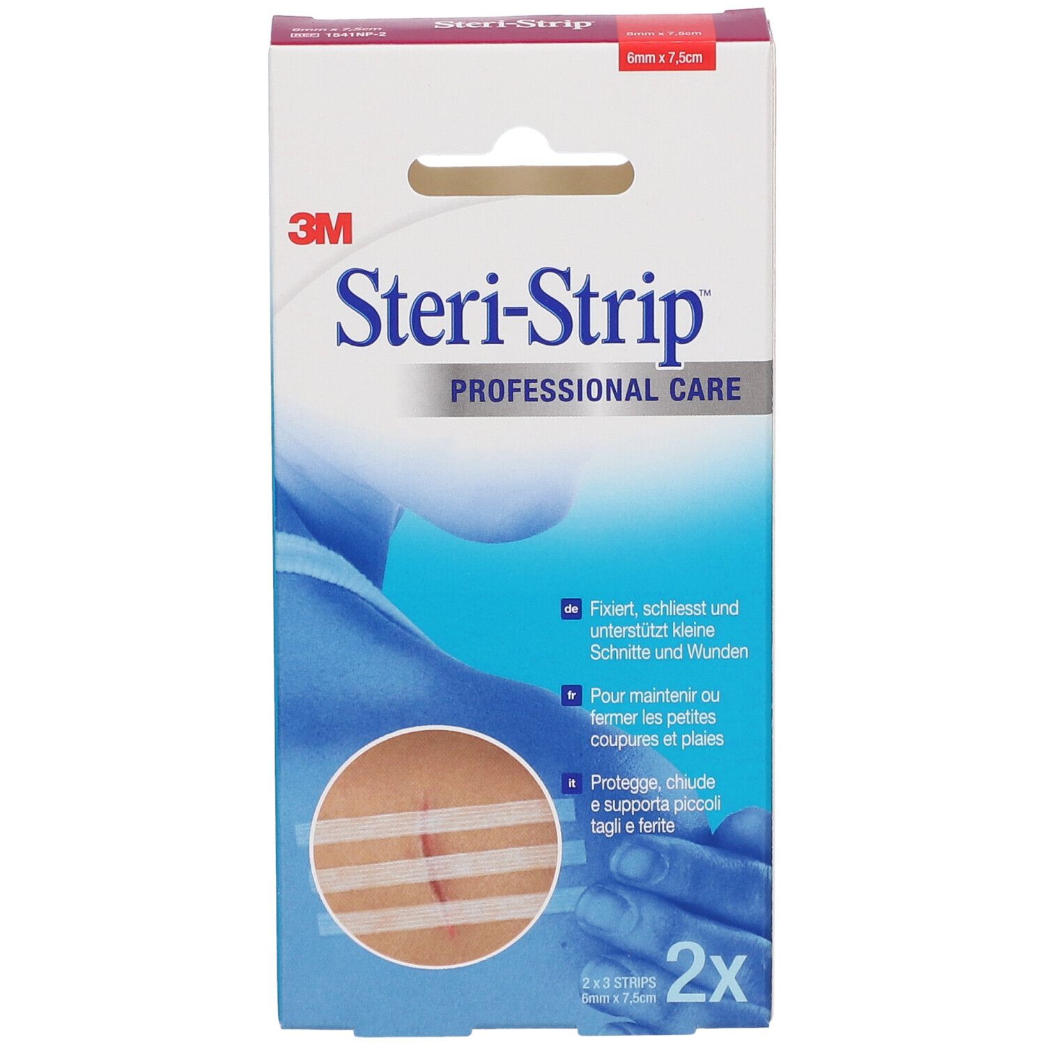 3M Steri-Strip Professional Care Wundnahtstreifen, 2x 3,2mm x 7.5cm.