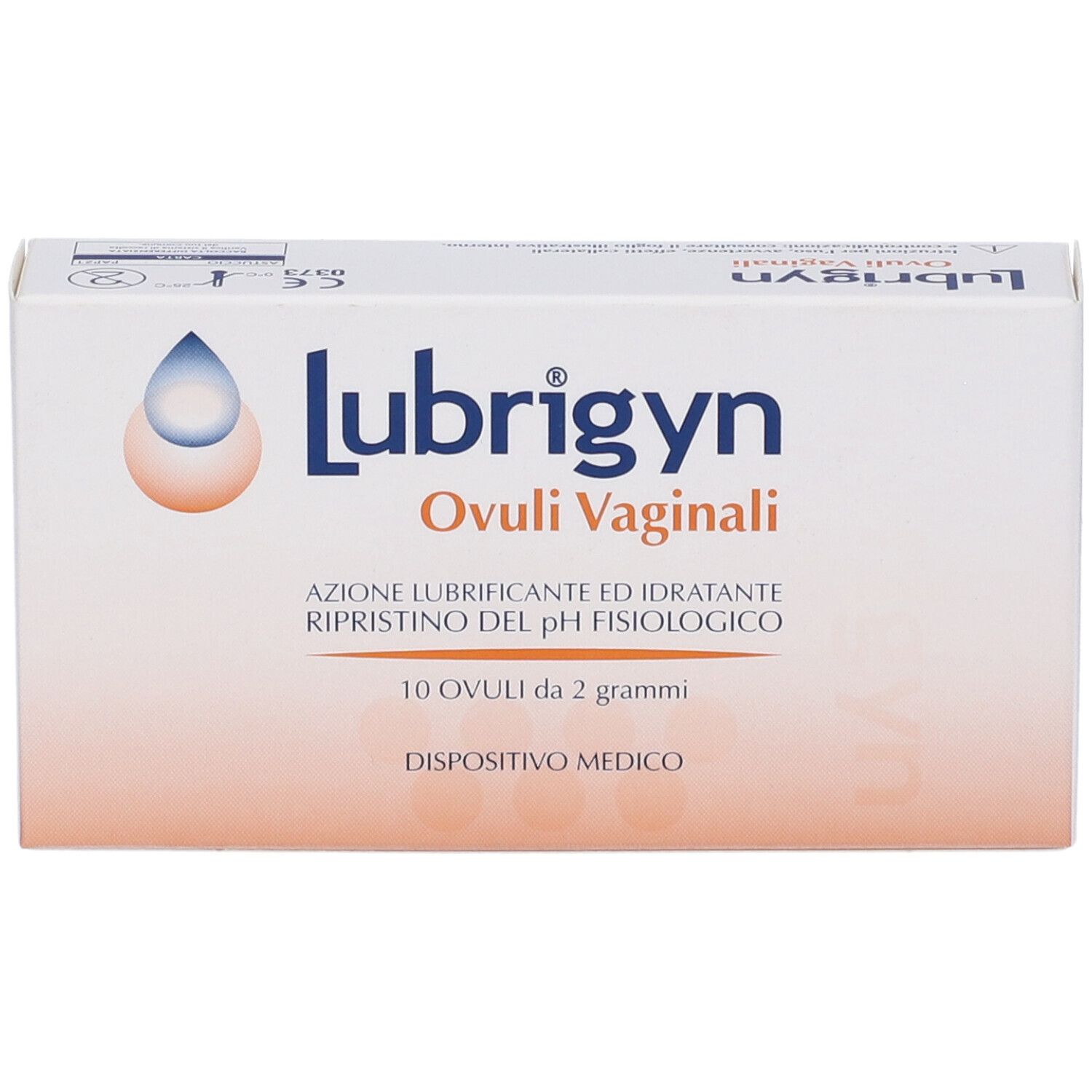 Lubrigyn Vaginalovuli Verpackung, 10 Ovuli.