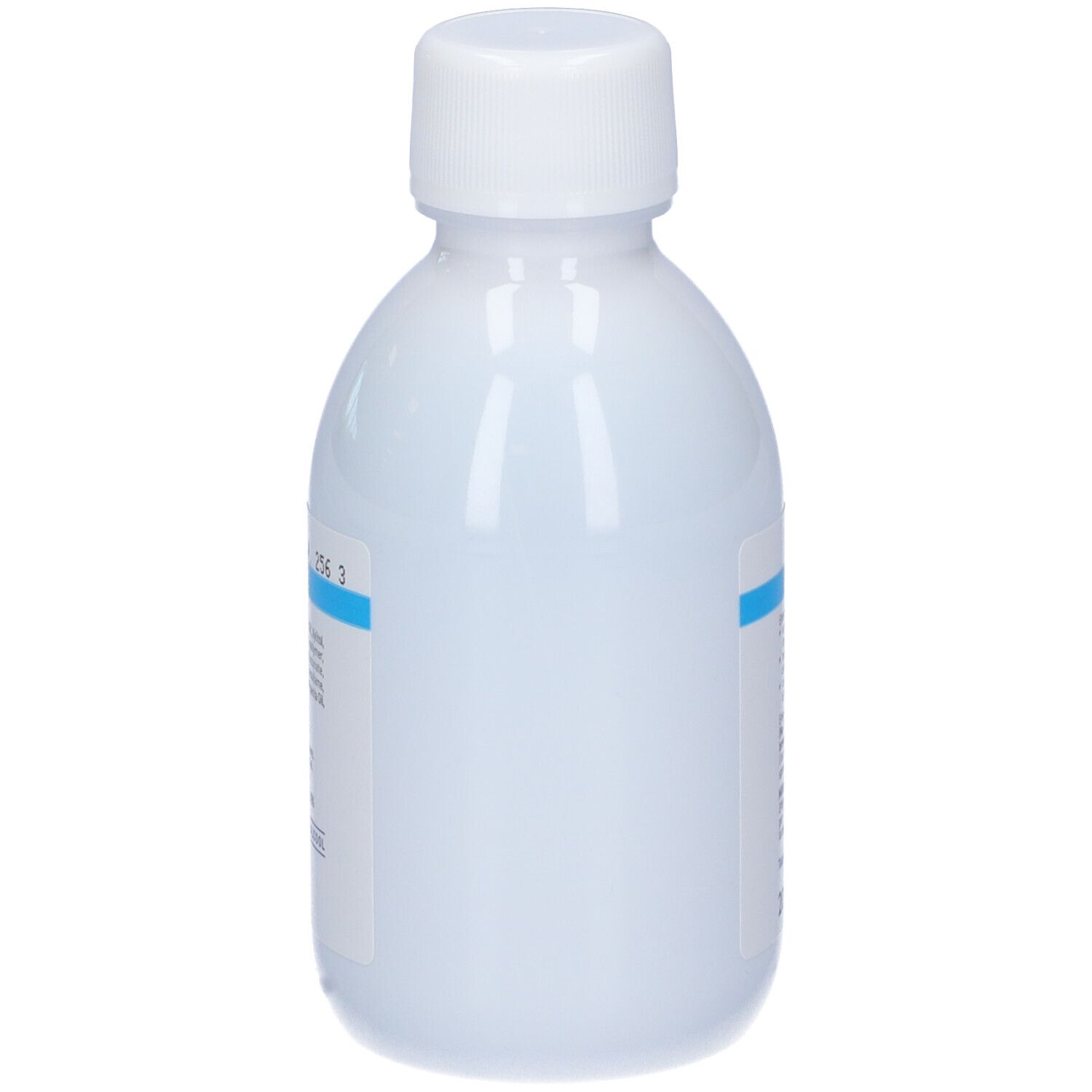 Flacone bianco con etichetta blu. Scritta: Emoform Plakout Active, Clorexidina 0,12%, Trattamento prolungato.