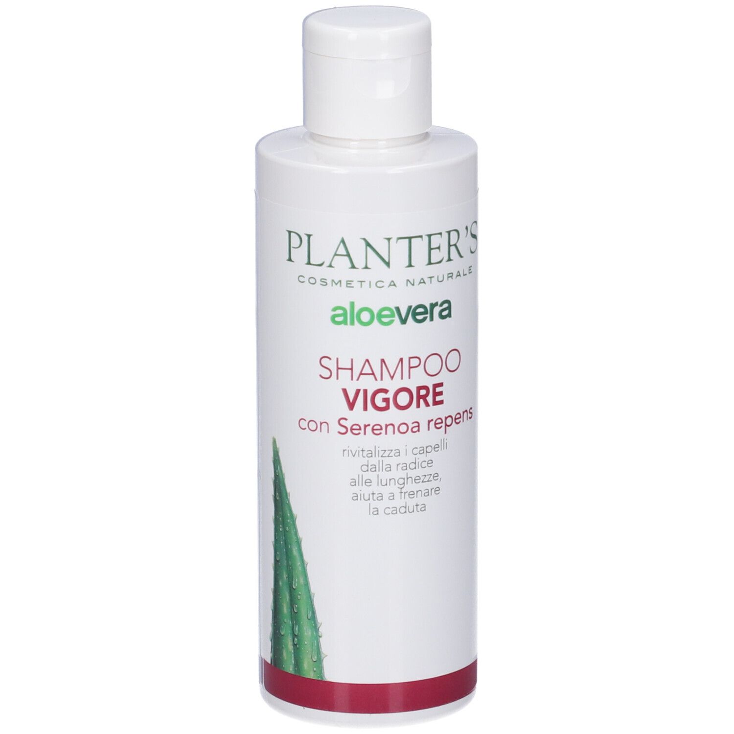 Flasche Planter's Shampoo VIGORE mit Aloe Vera und Serenoa Repens.