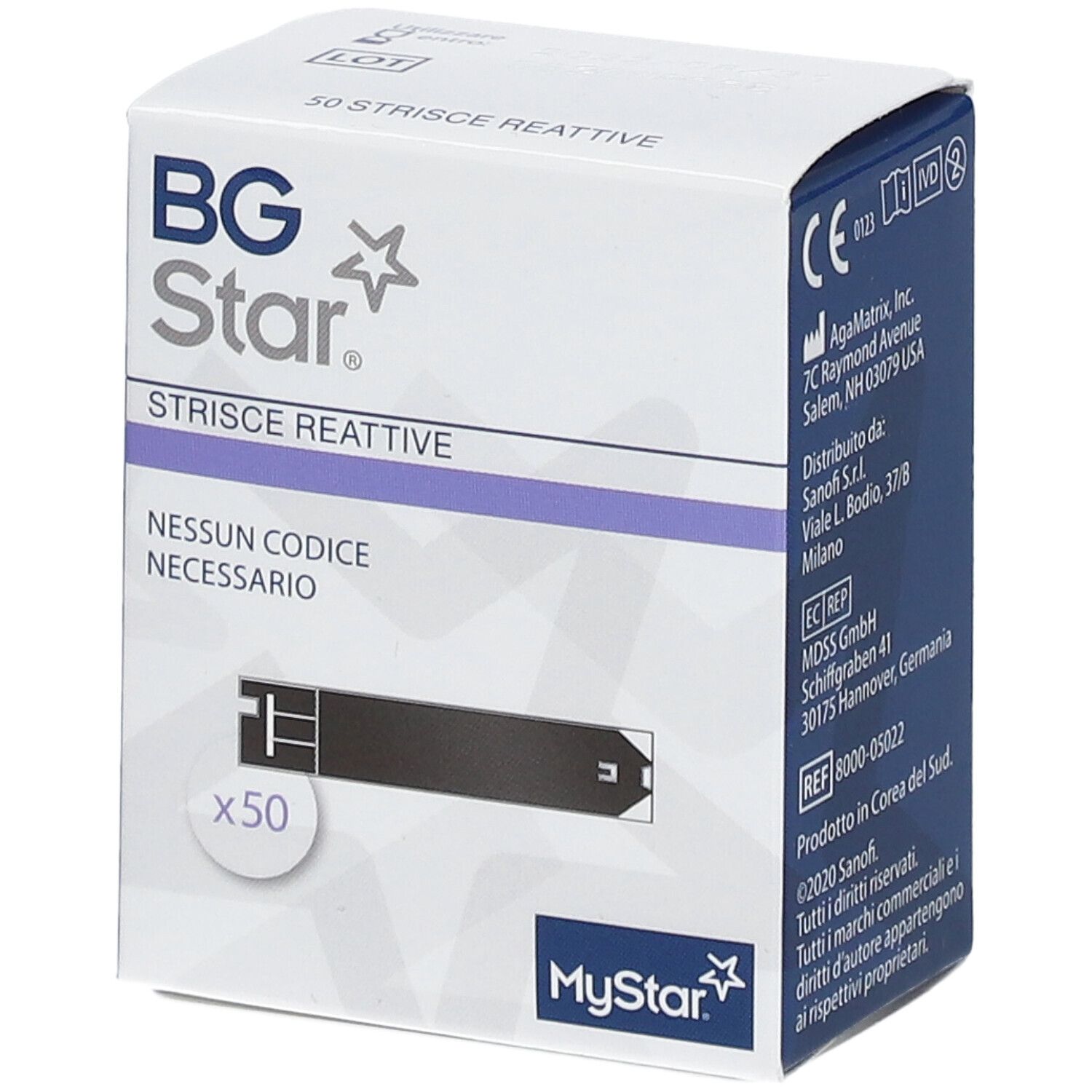 BG Star Teststreifen, 50 Stück. Für die Blutzuckermessung.
