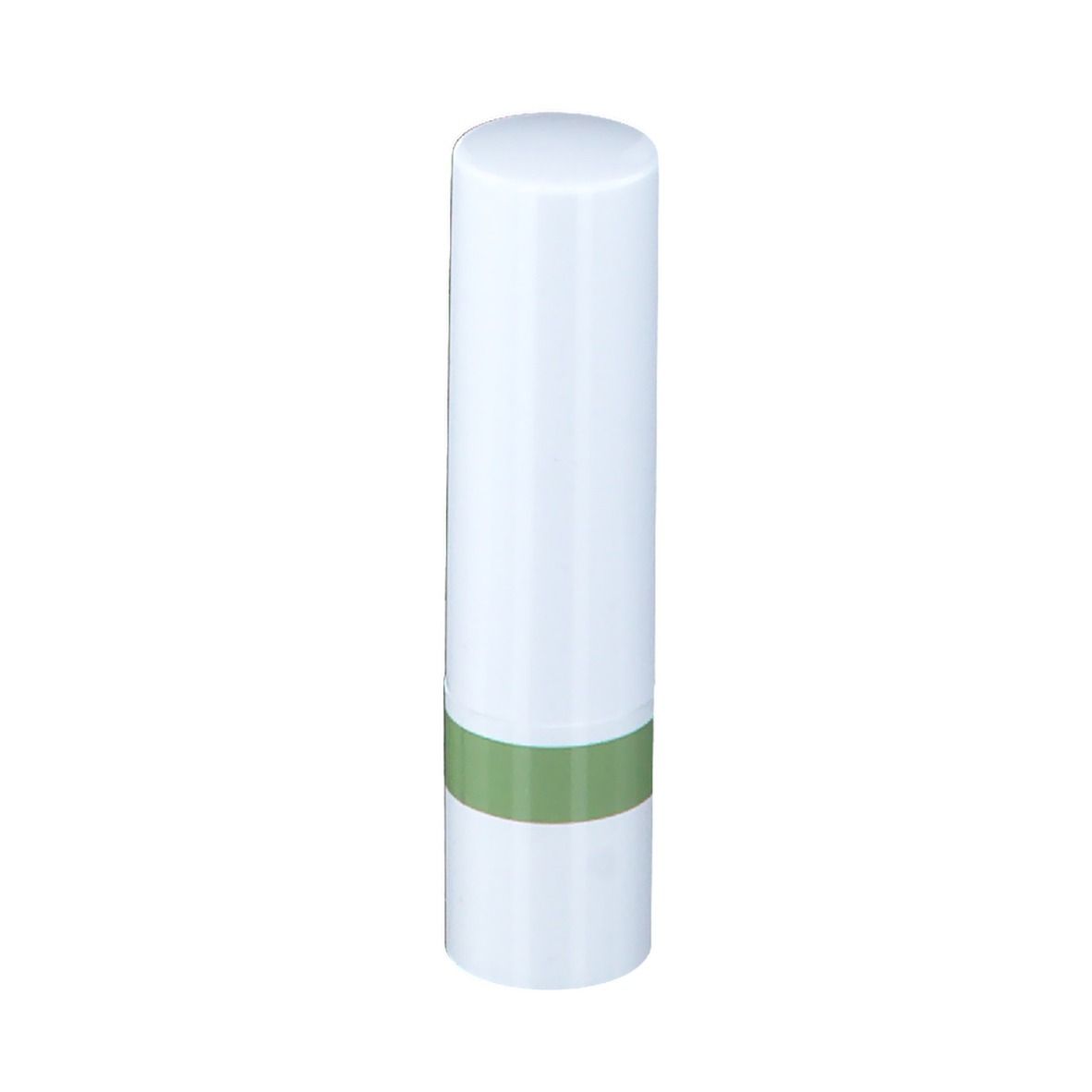 Weißer Korrekturstift mit grünem Streifen. Aufschrift: Couvrance, Stick correcteur.