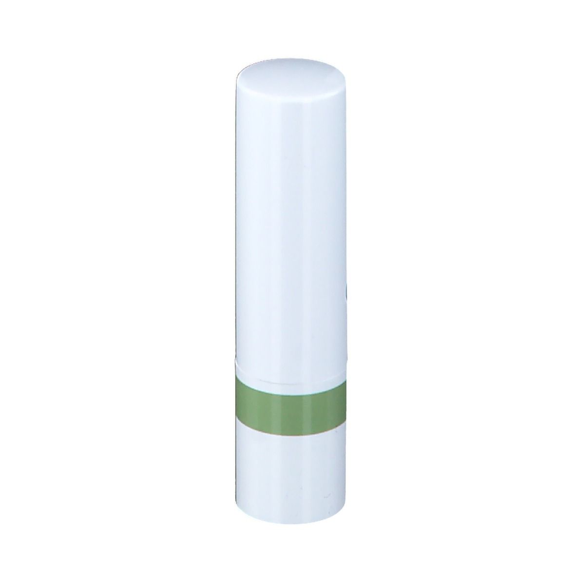Weißer Korrekturstift mit grünem Streifen. Aufschrift: Couvrance, Stick correcteur.