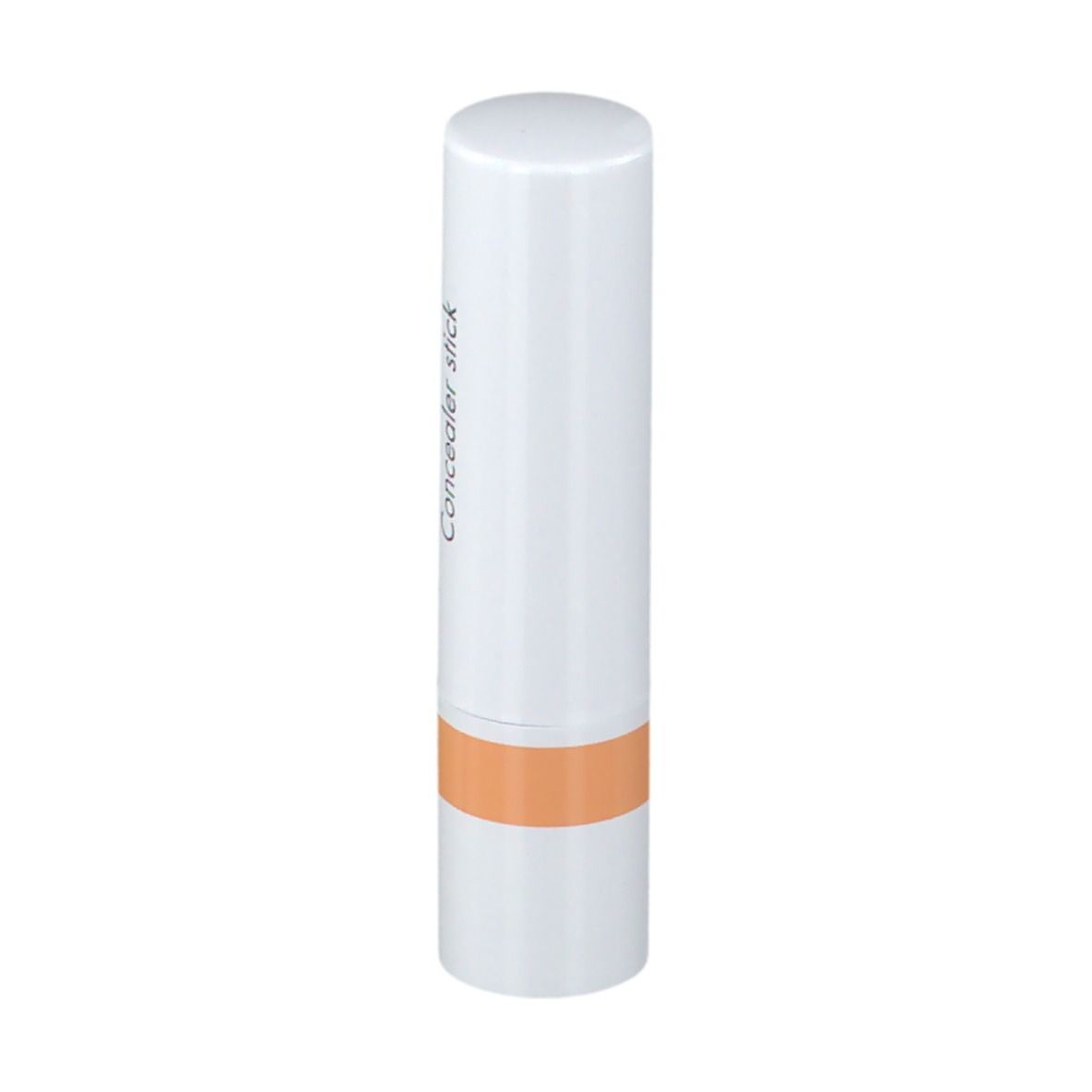 Stick correttore bianco con base corallo. Scritta Concealer stick.