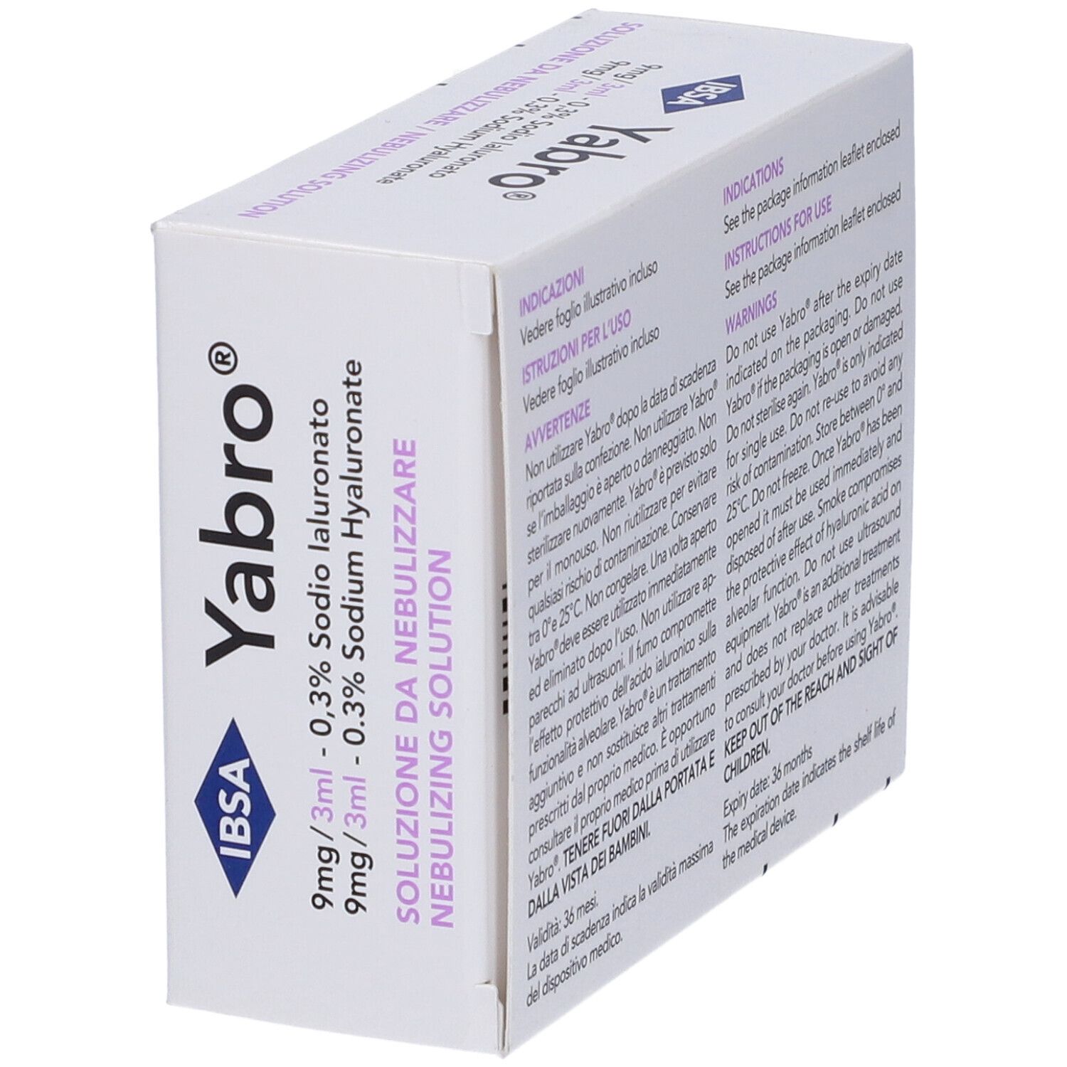 YABRO Inhalationslösung-Box mit 10 Phiolen zu je 3ml.