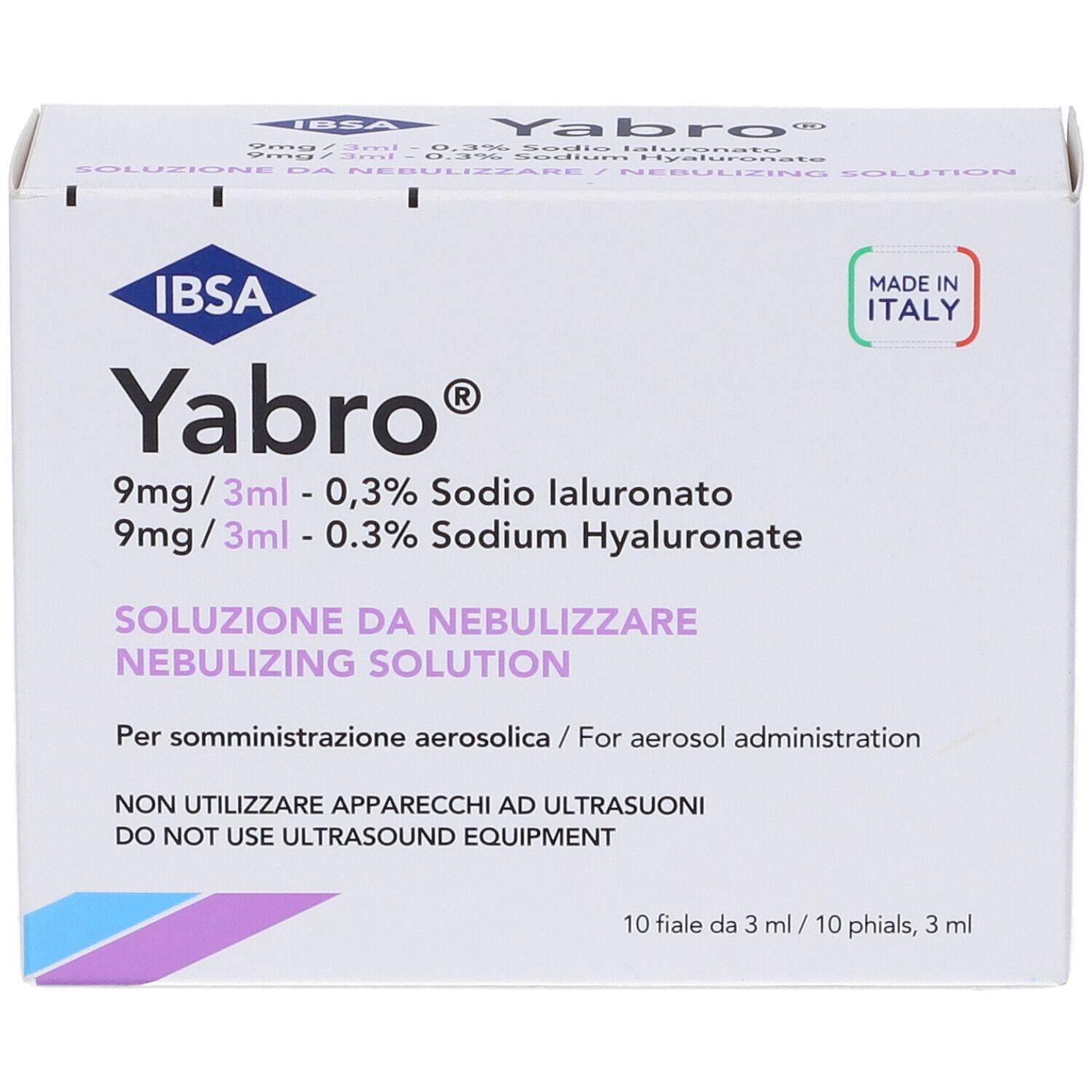 Yabro Inhalationslösung, 10 x 3ml. Natriumhyaluronat.