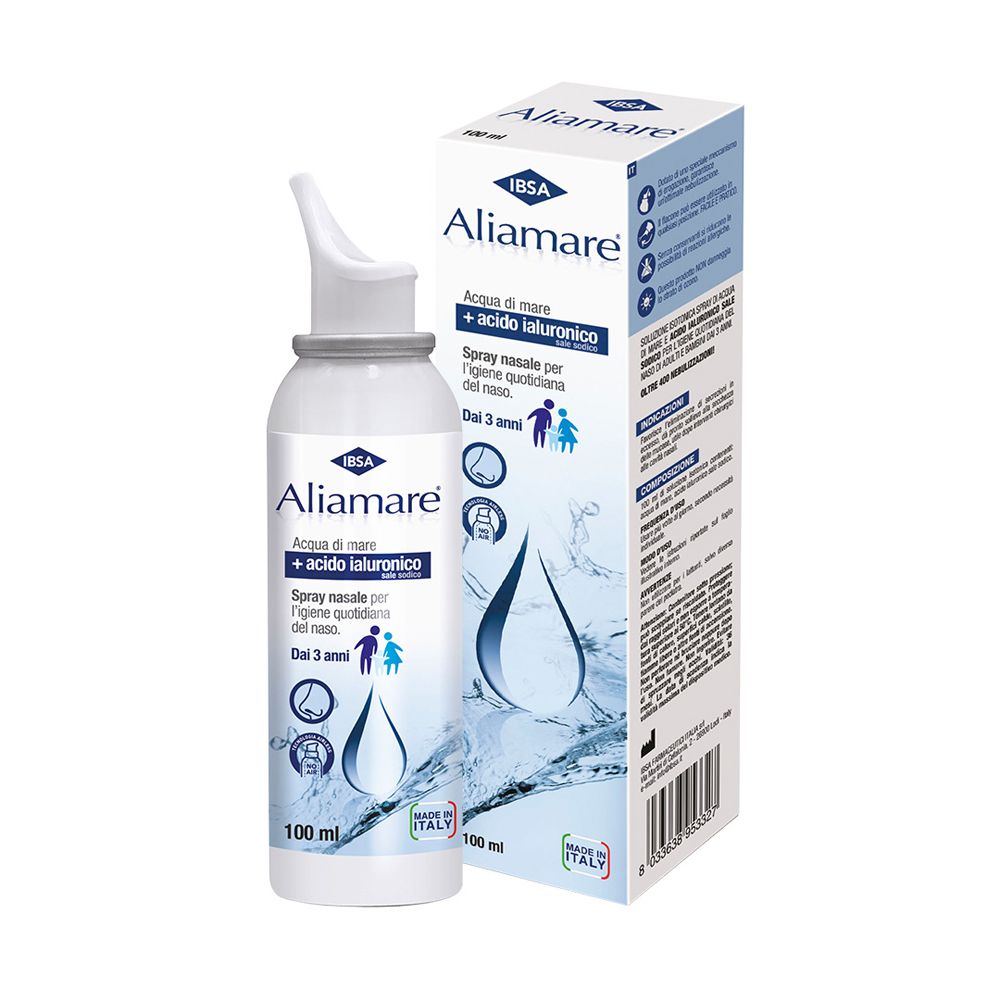 Ibsa Farmaceutici Aliamare Spray Soluzione Isotonica Igiene Di Naso E Orecchie 100 Ml - Immagine 11
