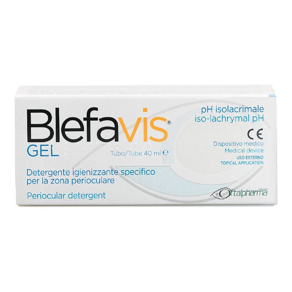 Blefavis Gel Occhi, tubo. Detergente specifico per la zona perioculare. Dispositivo medico.
