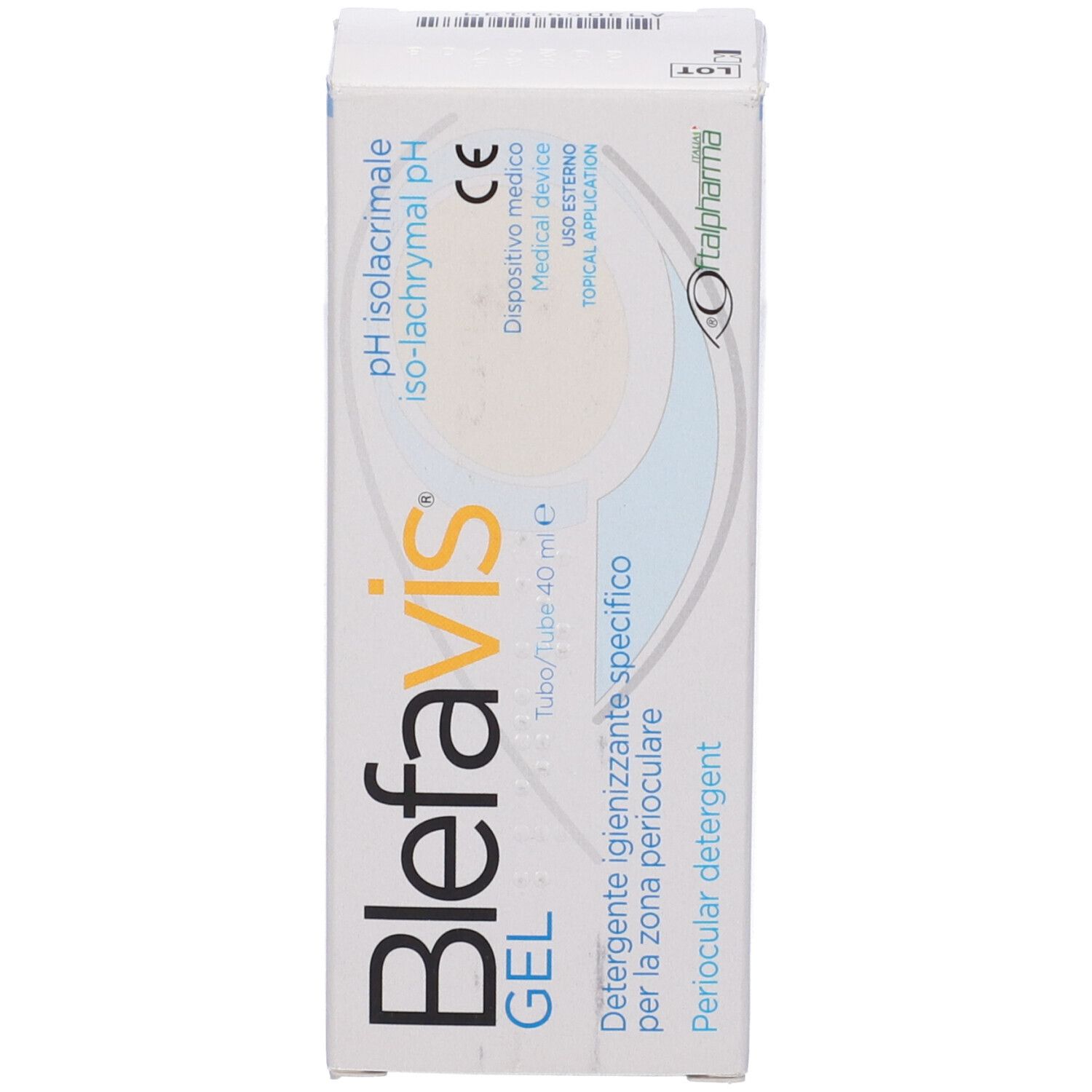 Confezione Blefavis Gel Occhi. Detergente specifico per la zona perioculare. 40 ml.