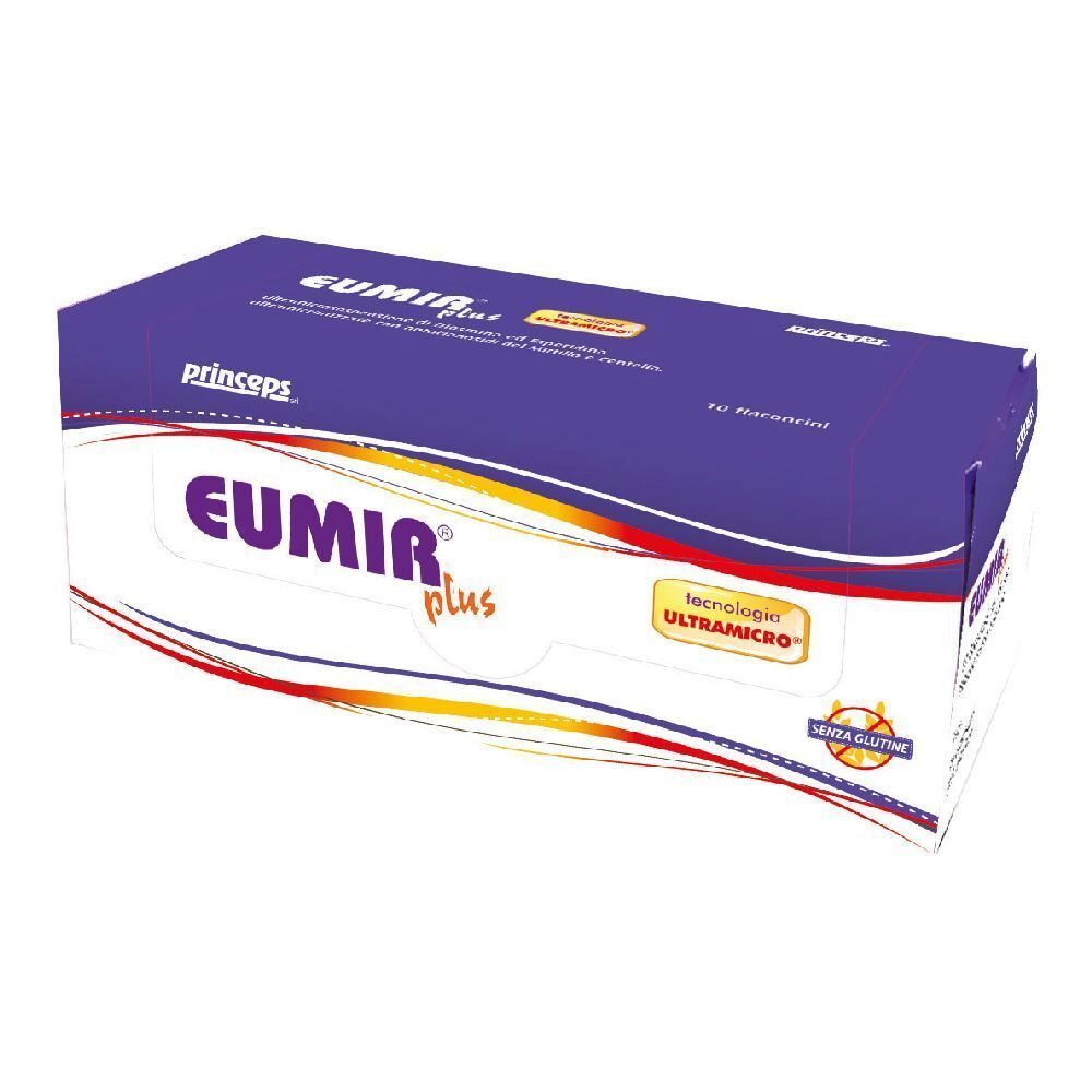 Confezione con nome e logo del prodotto. Design viola e bianco con accento giallo. Sigillo senza glutine.