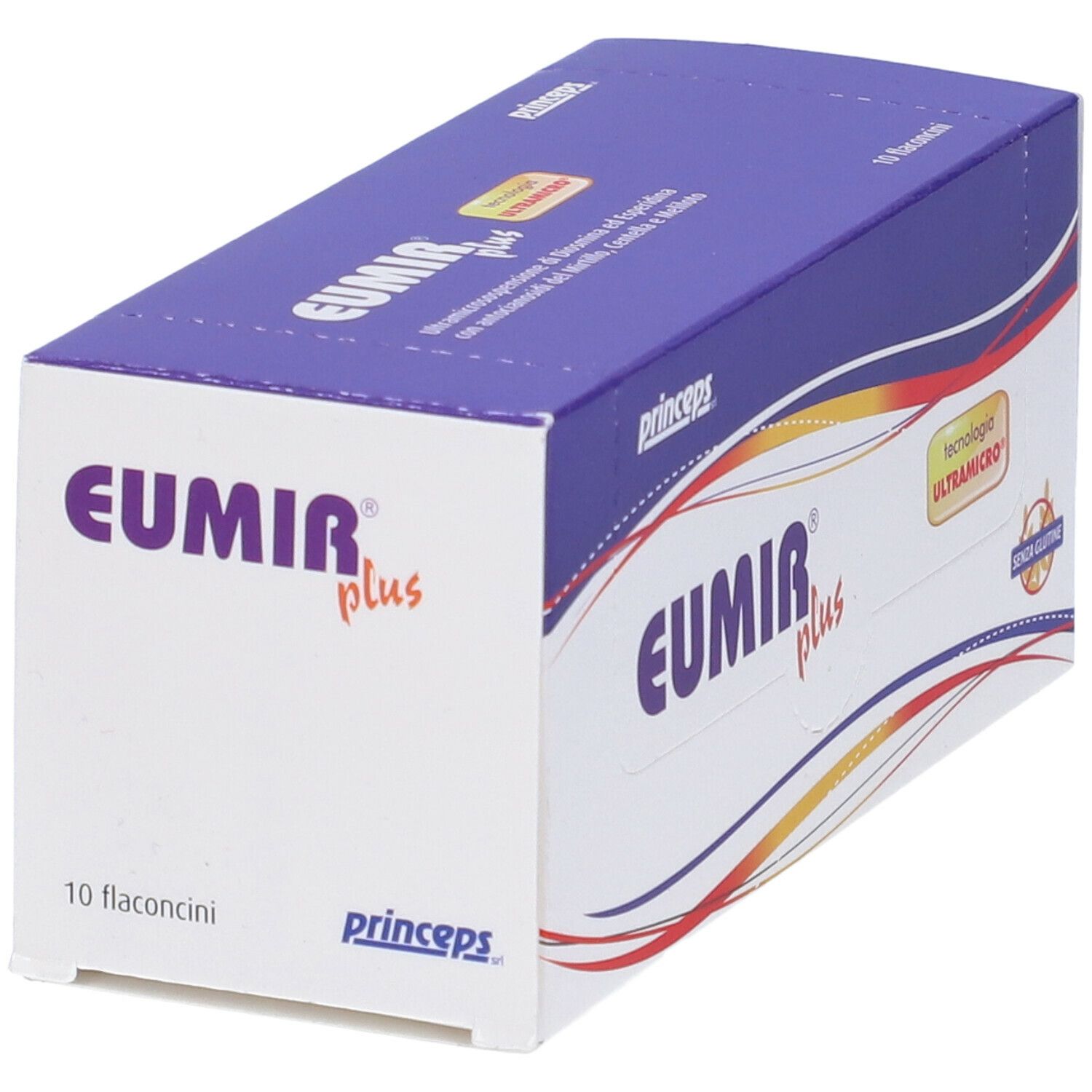 Confezione del prodotto con nome e logo. Contiene 10 flaconcini. Sigillo giallo 'Ultramicro'.