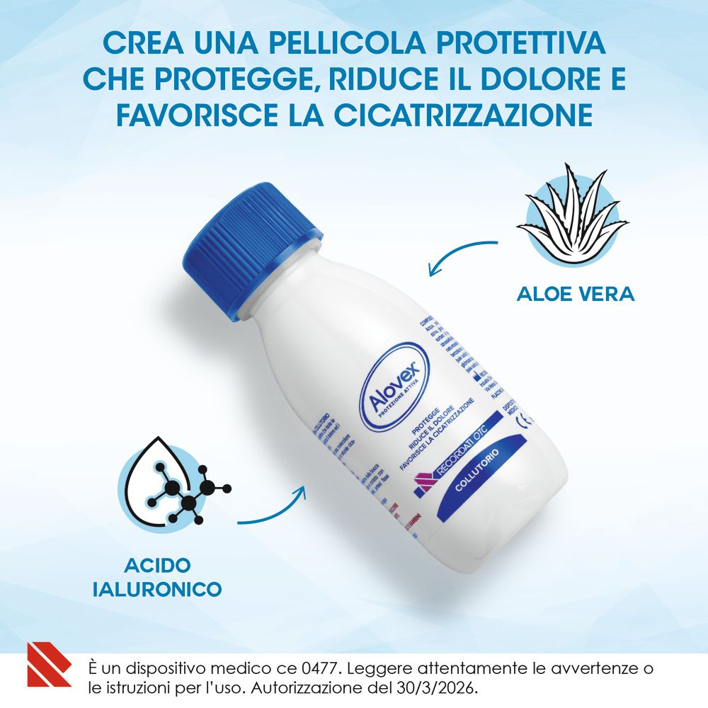 Alovex Mundspülung mit Hyaluronsäure und Aloe Vera.