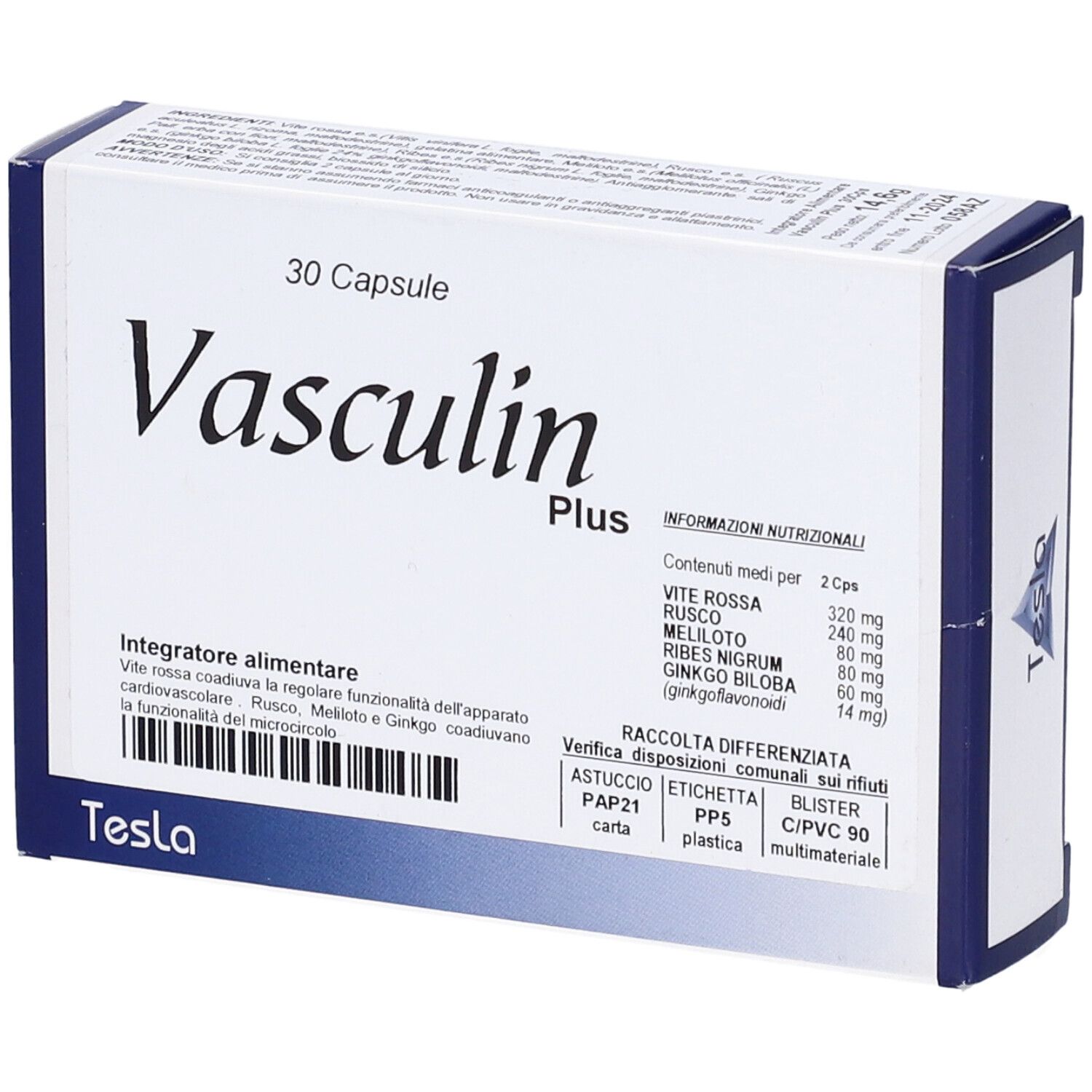 Vasculin Plus 30 Capsule