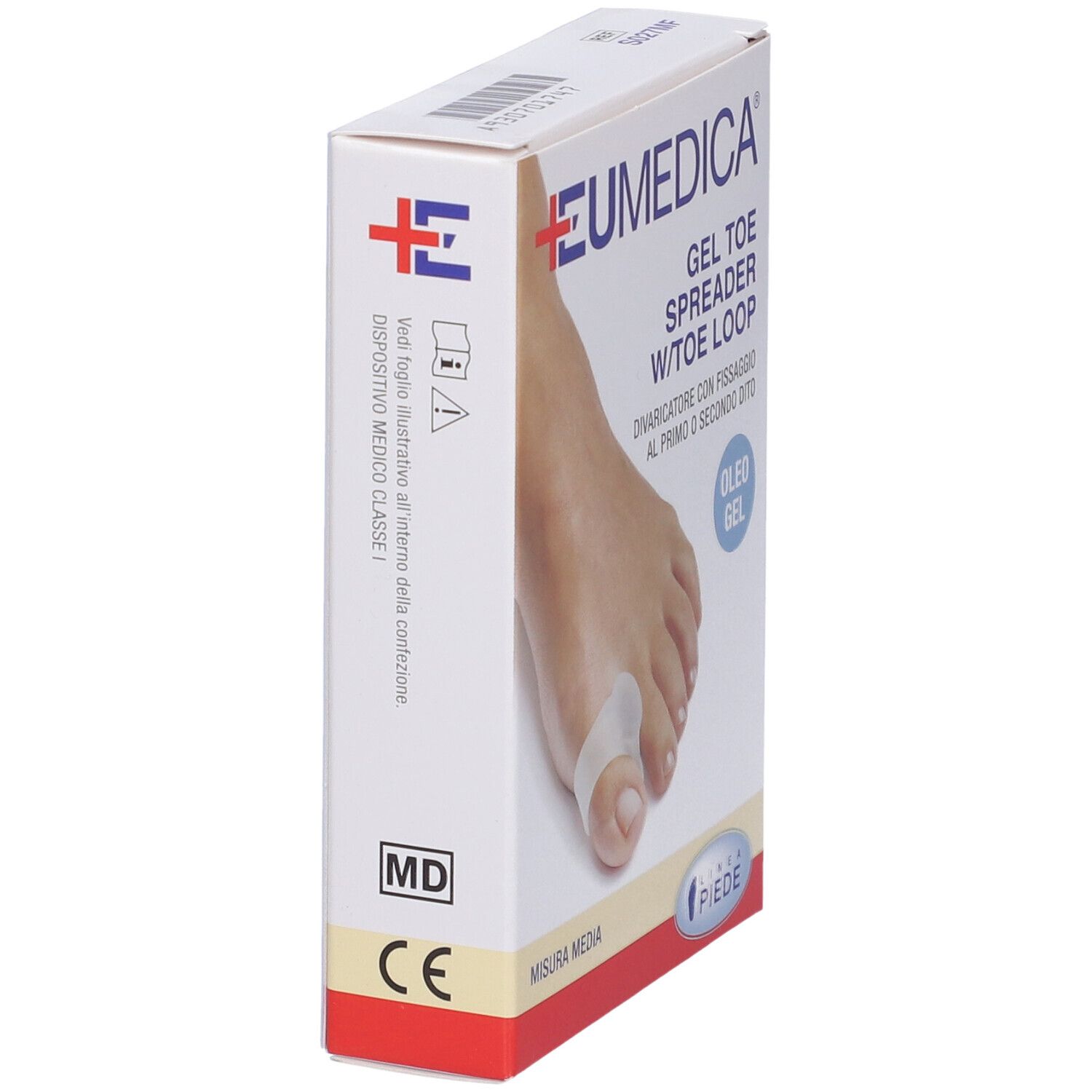 Confezione per divaricatore per dita in gel con anello per dito.