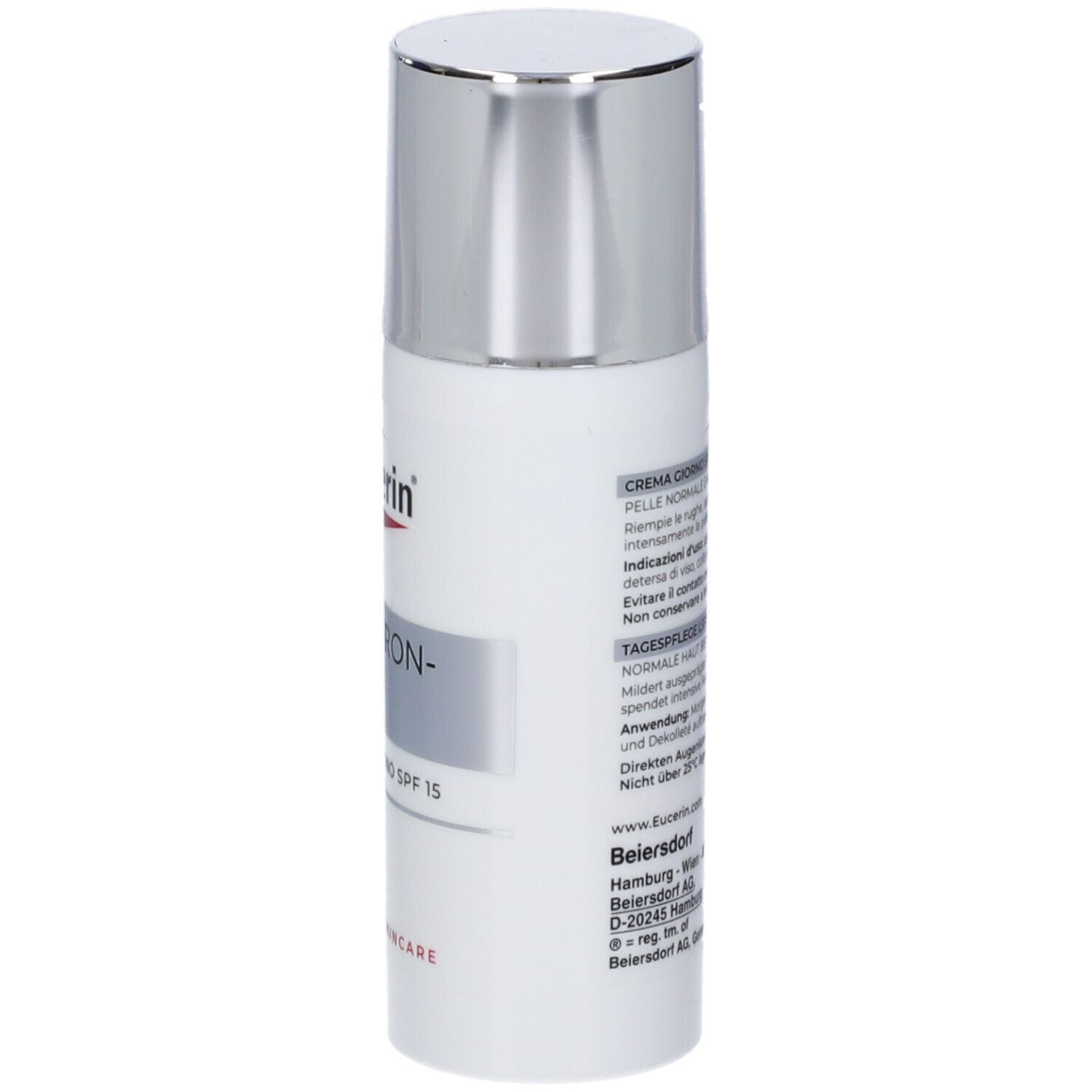 Nahaufnahme von Creme. Text: 3x Hyal Effect, Nuovo Ingrediente.