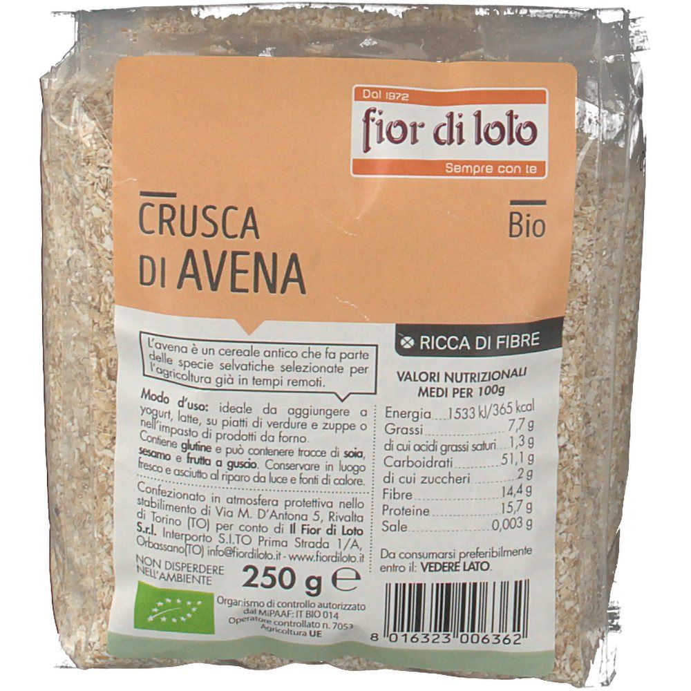 il fior di loto Crusca di avena Bio