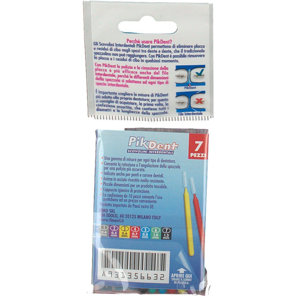 Pikdent Stuzzicolino 1 Beutel mit 7 verschiedenen Größen Fimo