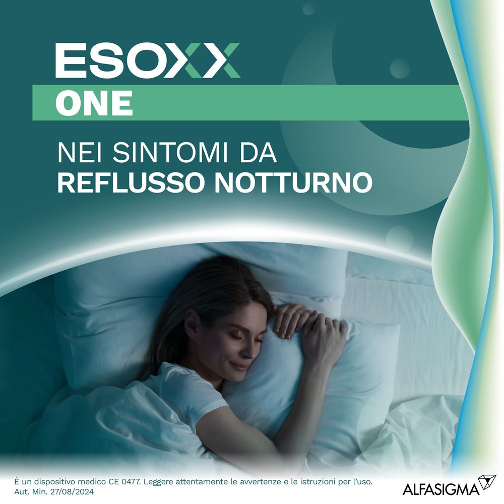 Verpackung für Esoxx One mit schlafender Frau.