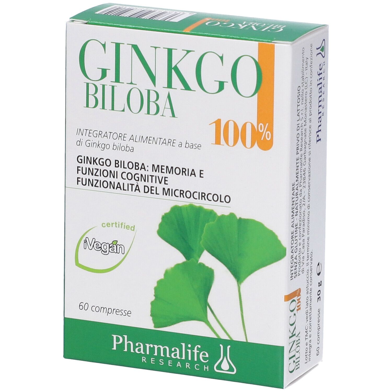 Image of Pharmalife Research Ginkgo Biloba 100% Compresse