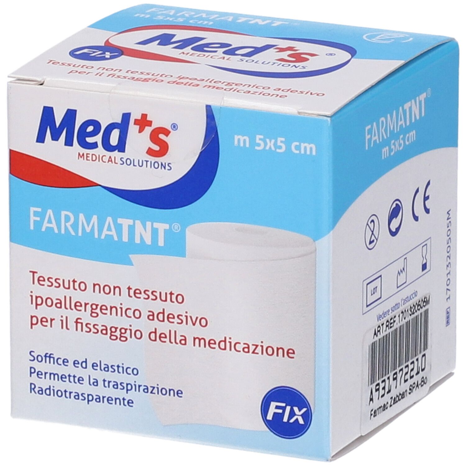 Cerotto In Tnt Retinato Elastico Meds FarmaTnt - Cerotto Per Fissaggio Medicazione 5 Mt x 5 cm - Immagine 6