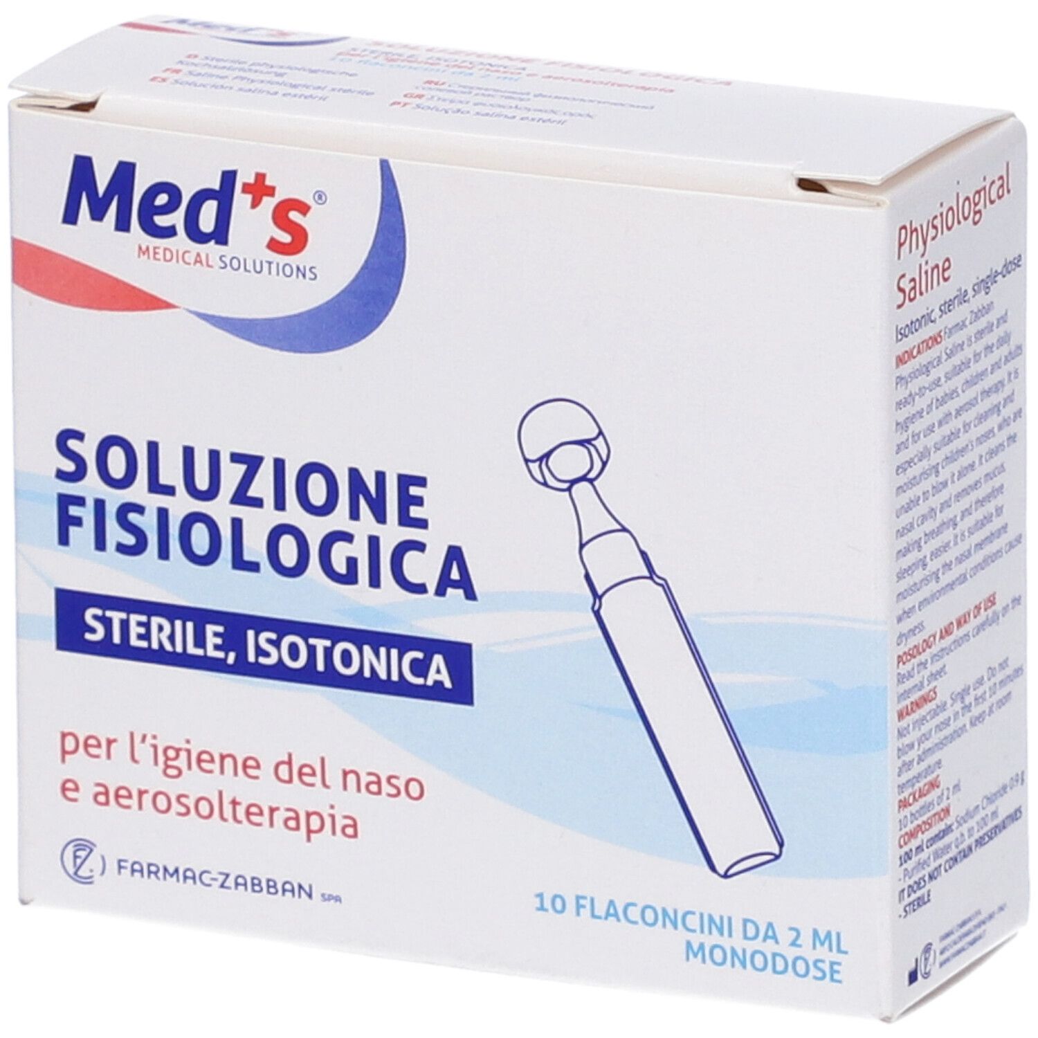 Meds Soluzione Fisiol 10Fl 2ML 10x2 ml Einzeldosispipetten