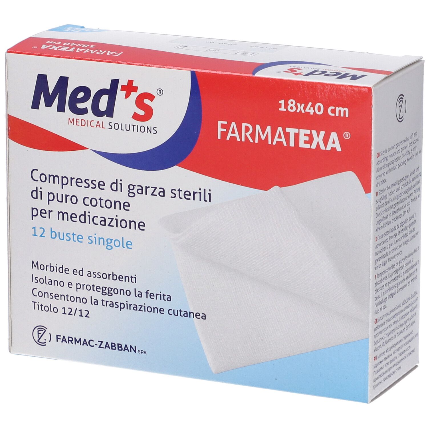 Garza Meds 12/12 18X40Cm 12Pz 12 St Gaze