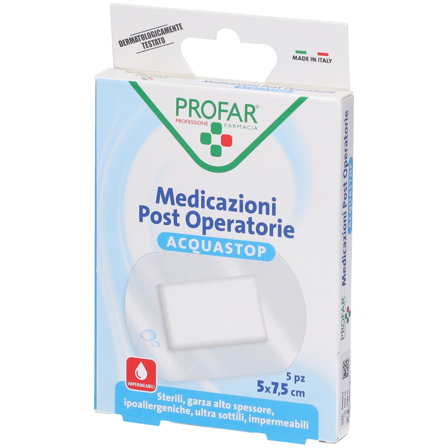 Profar Medicazioni Post Operatorie Acquastop 5 x 7,5 cm 5 Pezzi