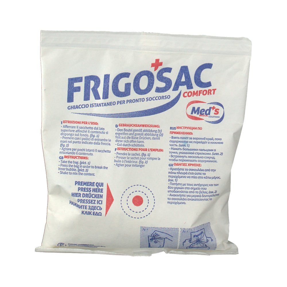 Verpackung für Frigosac Comfort Kältekompresse.