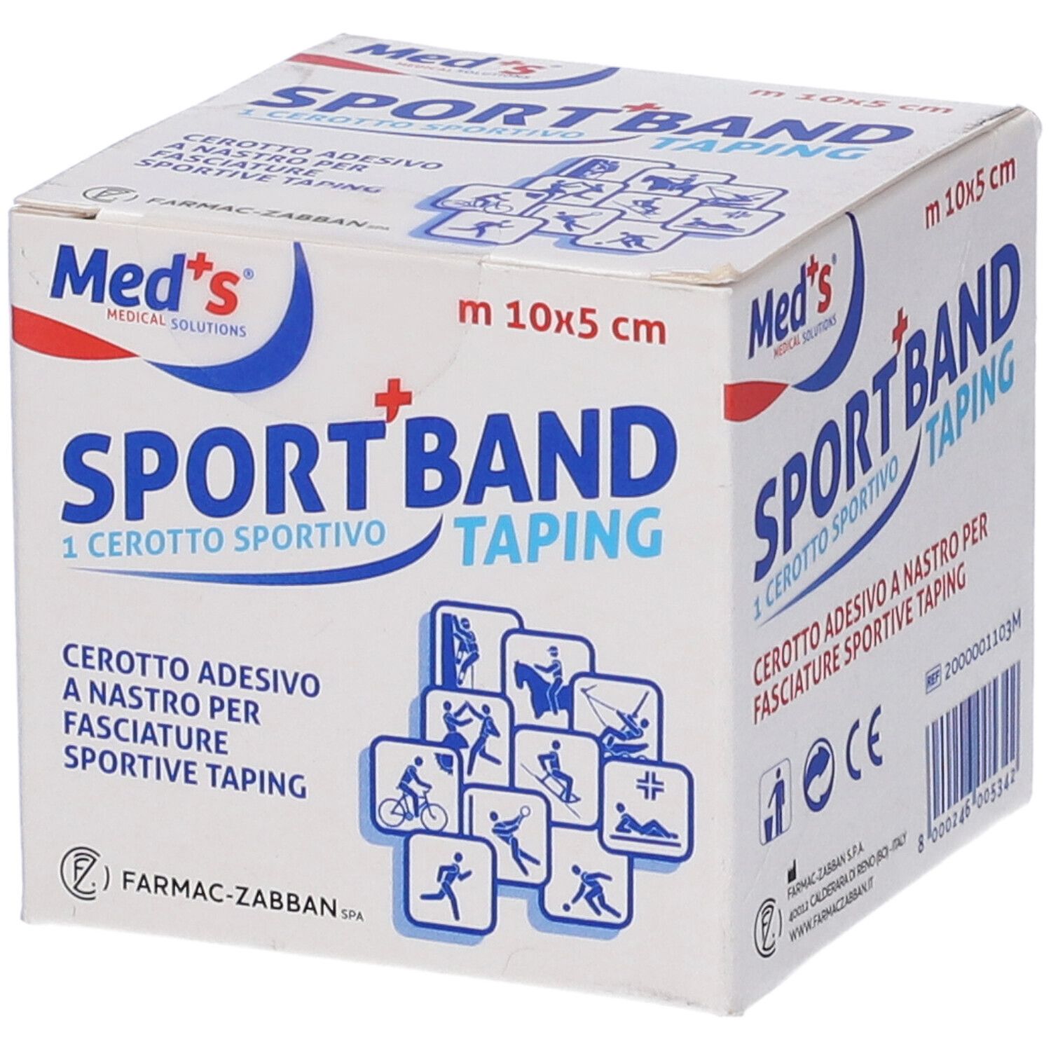 Cerotto Meds Tela Bianca Sportivo 1000X5 Cm