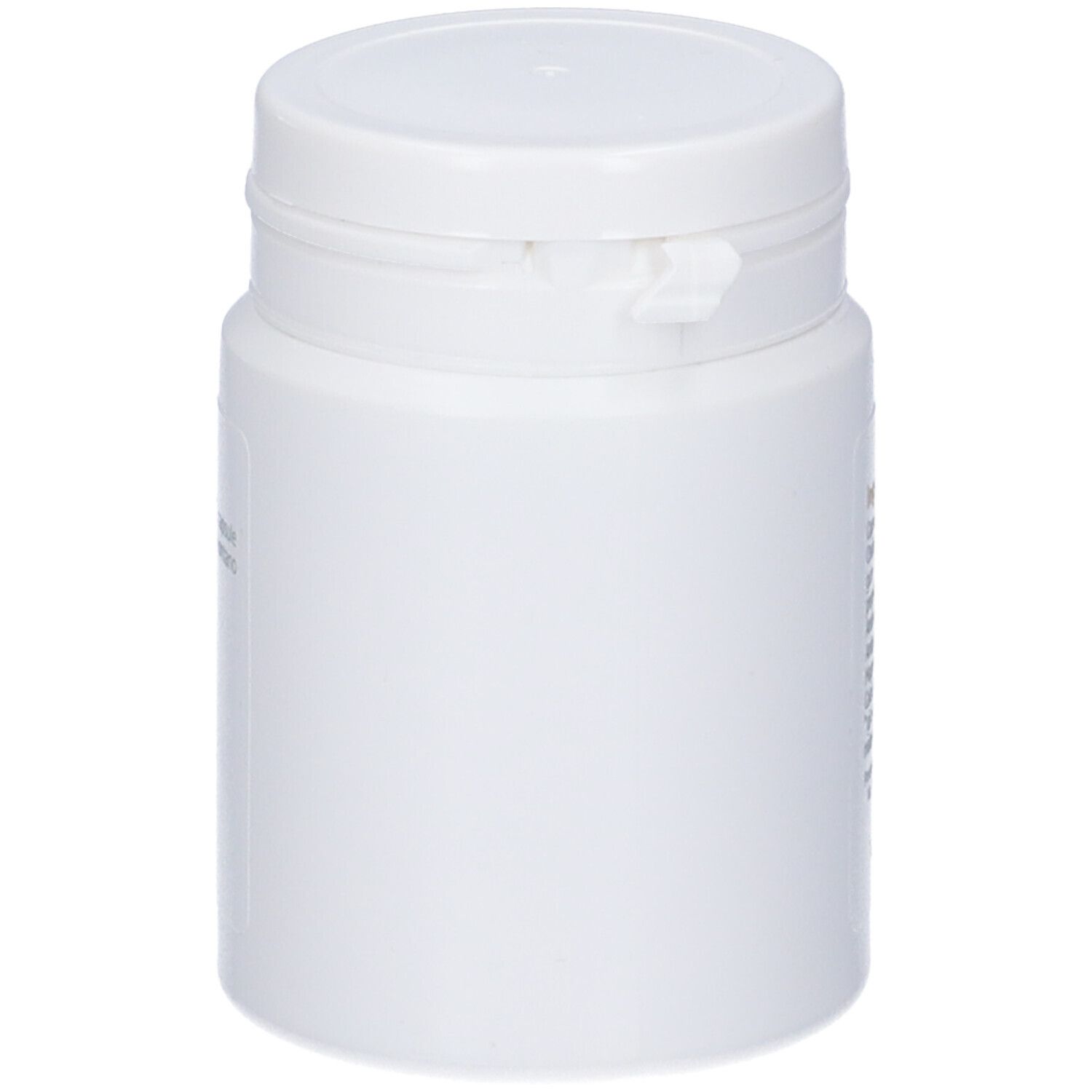 Flacone bianco con coperchio bianco. Confezione chiusa. Nessun altro dettaglio visibile.