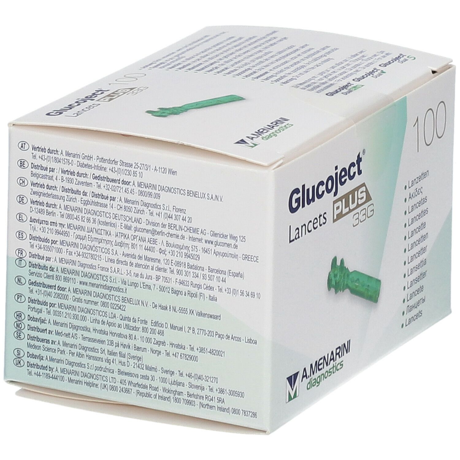 Glucoject® Lancets Plus 33G 100 Lancette 100 pz Redcare